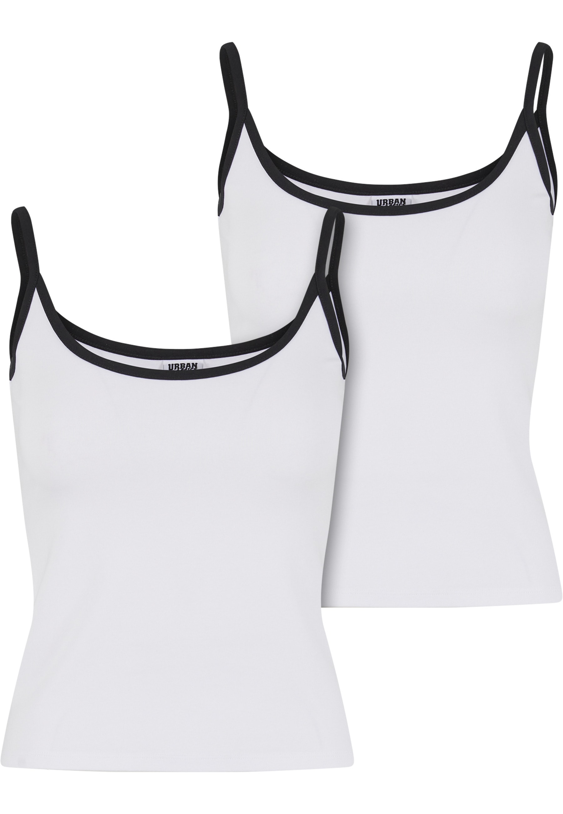 URBAN CLASSICS Tanktop "Urban Classics Ladies Contrast Basic Top 2-Pack" günstig online kaufen