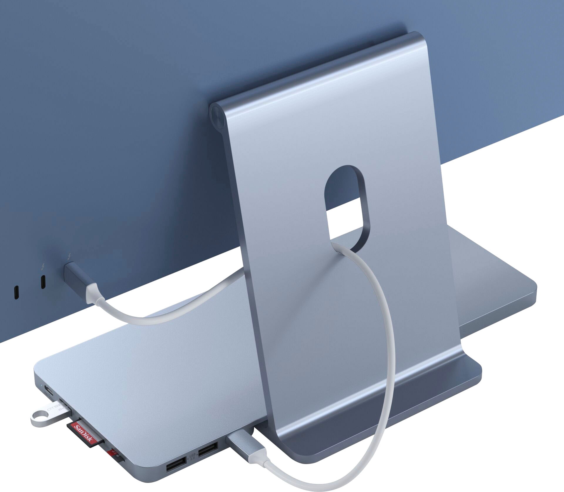 Satechi Computer-Adapter »USB-C Slim Dock for 24" iMac«, USB-C zu USB 2.0-USB Typ A-USB Typ C-MicroSD-Card-SD-Card-SATA, 34 cm