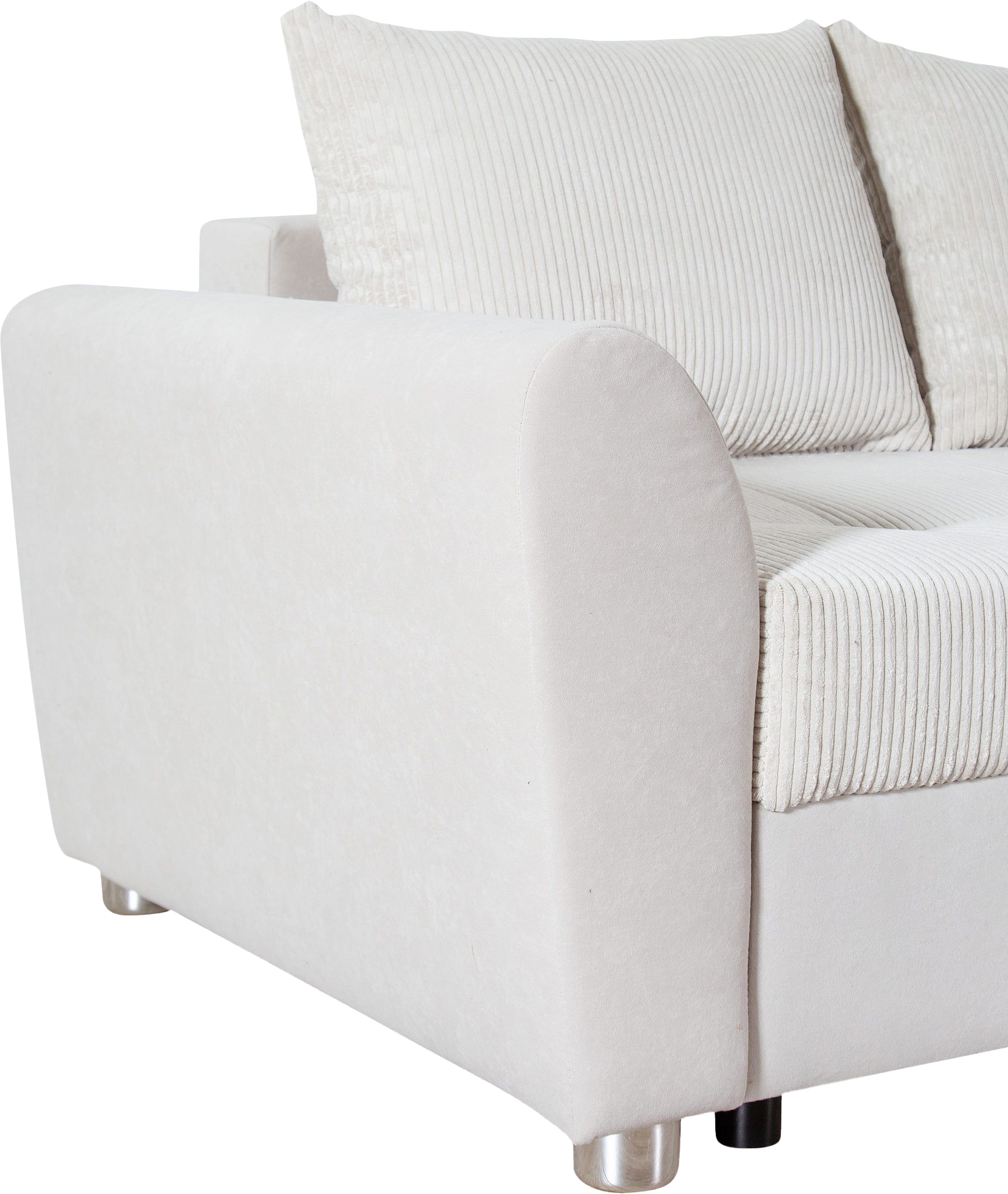 COLLECTION AB Ecksofa »JANA«, Ecksofa,Bettfunktion,Bettkasten,Bonnelfederkern,Rückenkissen