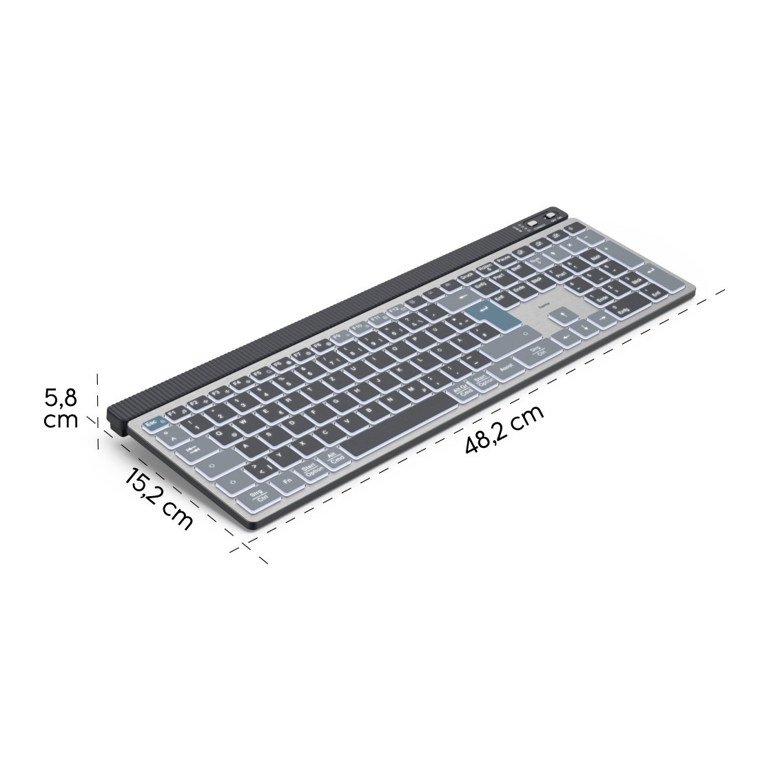 Hama Tastatur »Tastatur WK-750 (kabellos, beleuchtet, QUERTZ, Multi-Device)«