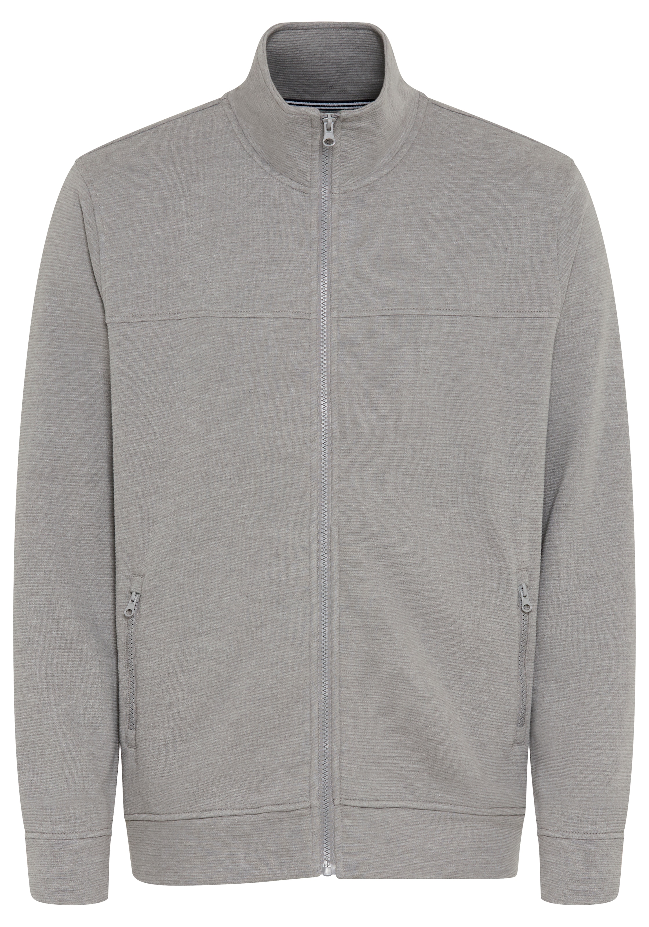 Man's World Sweatjacke mit hochschließendem Kragen, markante Querteilungsnaht