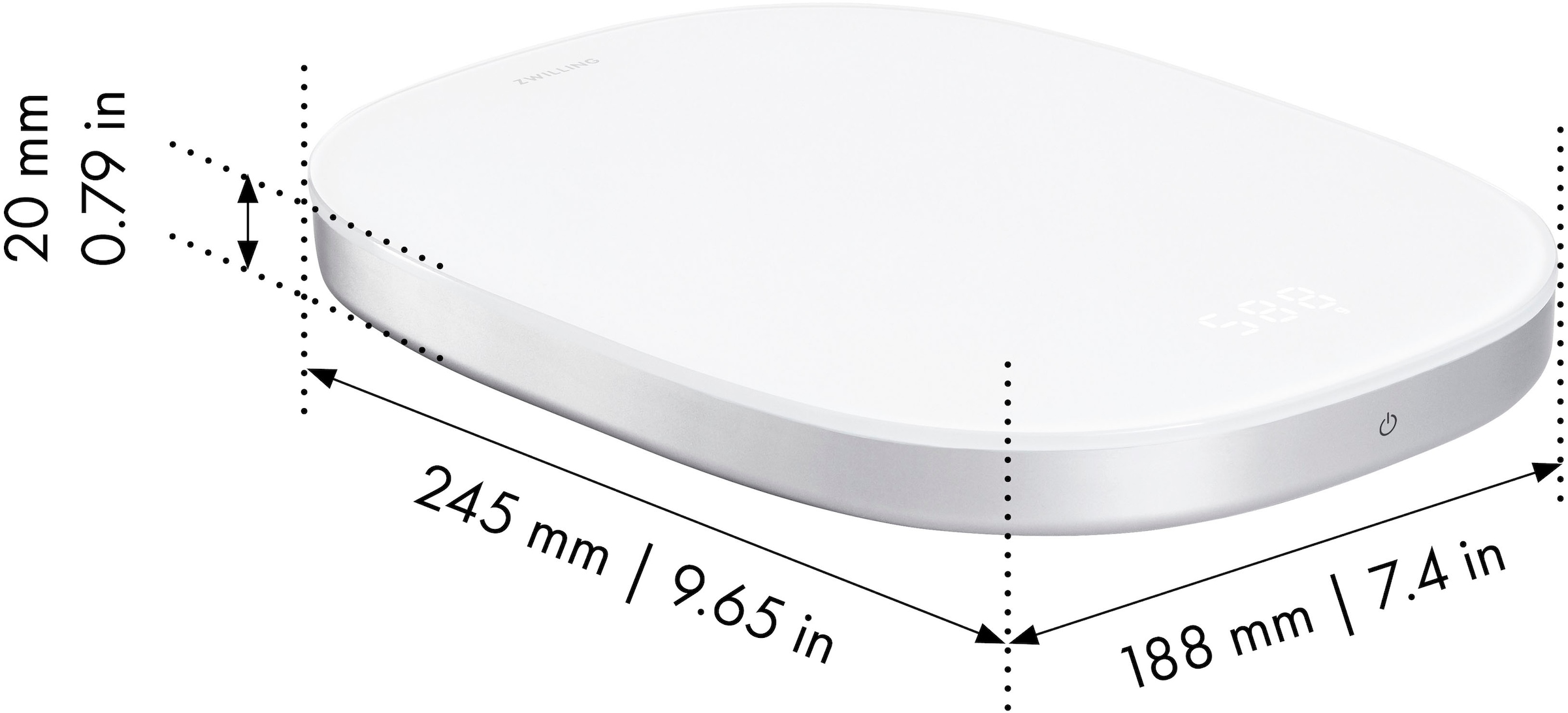 Zwilling Küchenwaage »Enfinigy«, Digitale Küchenwaage, LCD-Display, Aufladung per USB, bis 10 kg