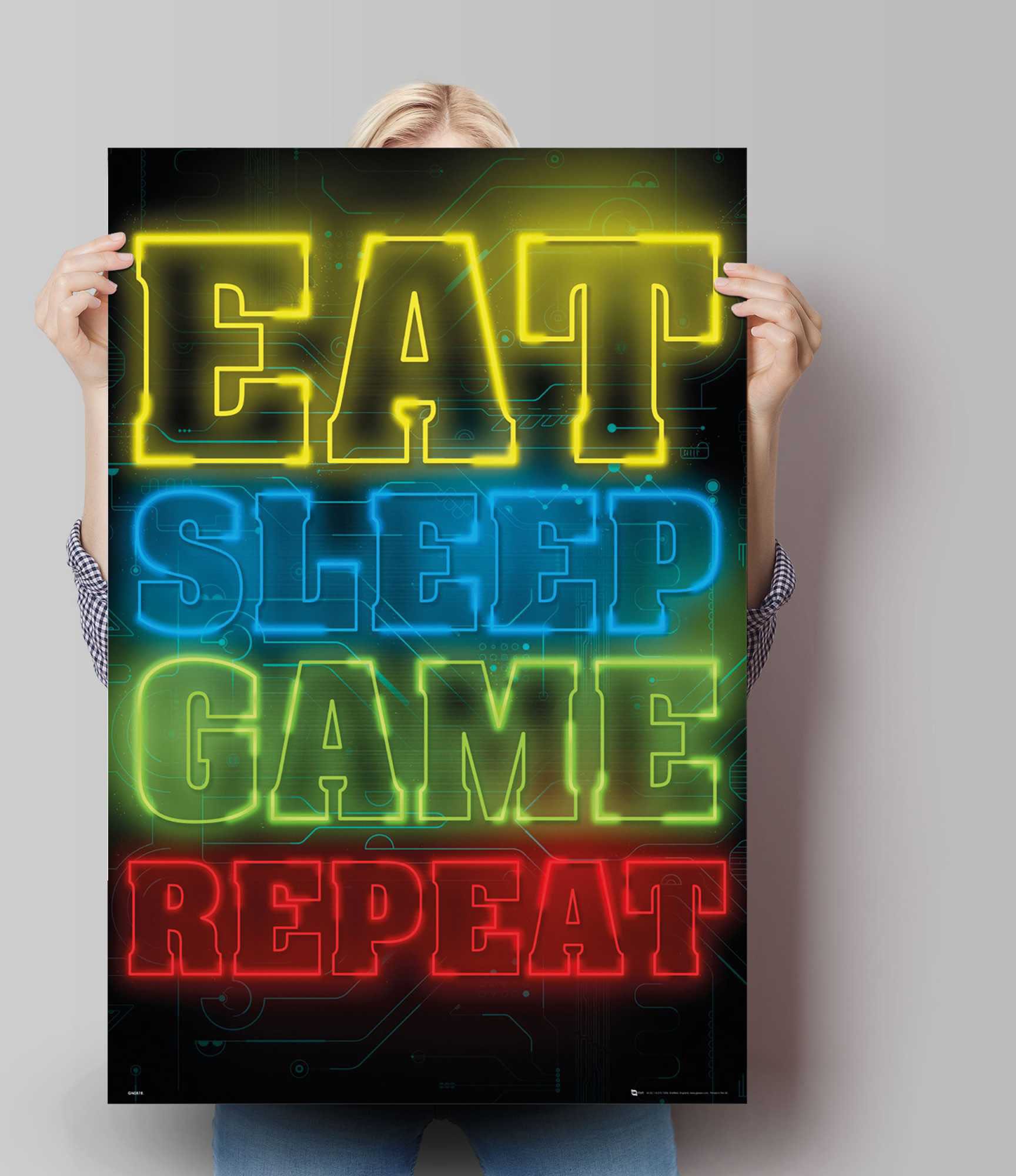 Reinders! Poster »Poster Zocken Eat sleep game repeat«, Spiele, (1 St.)