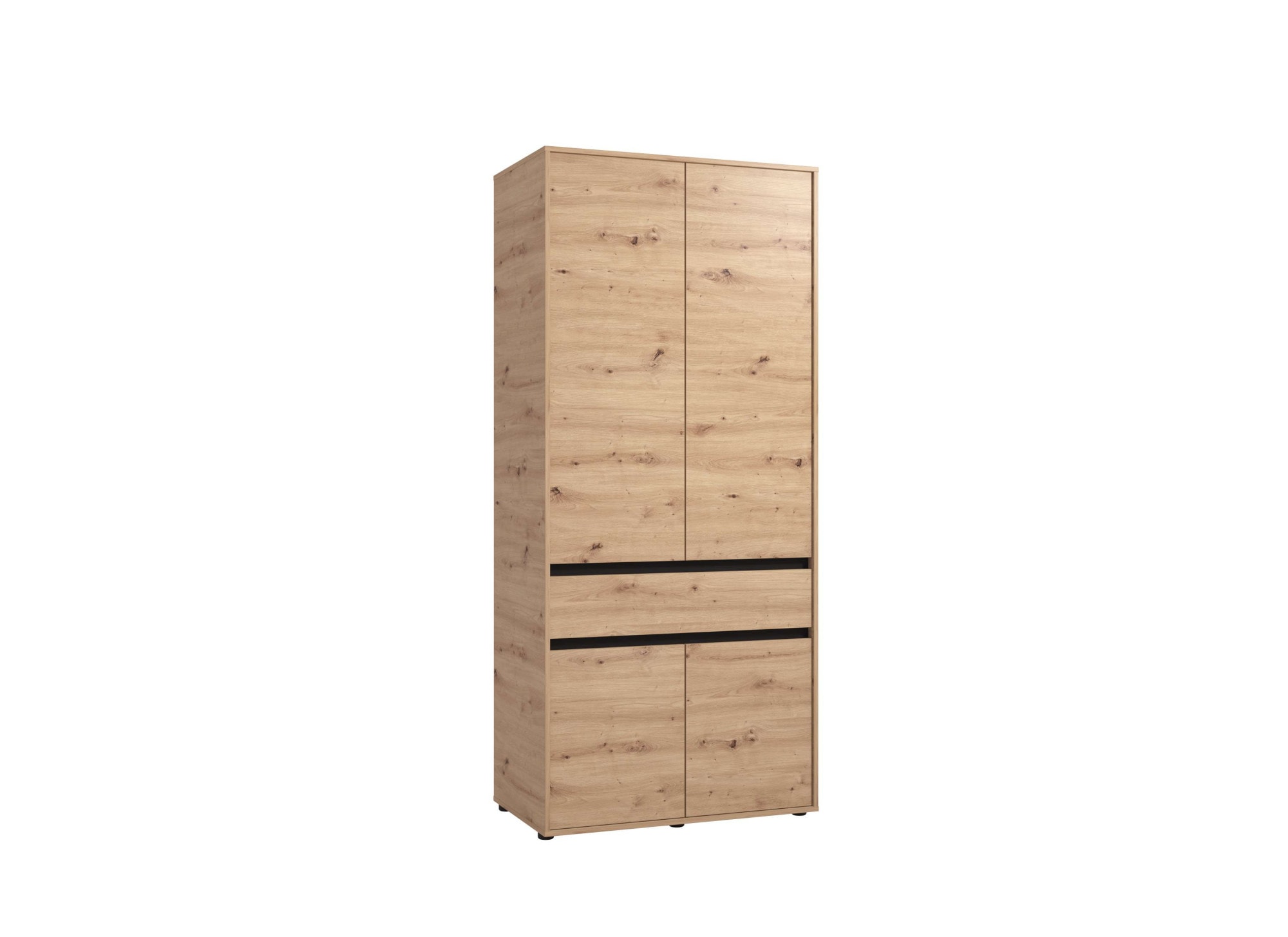 Home affaire Kleiderschrank "Corbet Schlafzimmerschrank, Drehtürenschrank, Wäscheschrank" 93 cm breit, Schublade, Kleiderstange, ABS schutzkanten