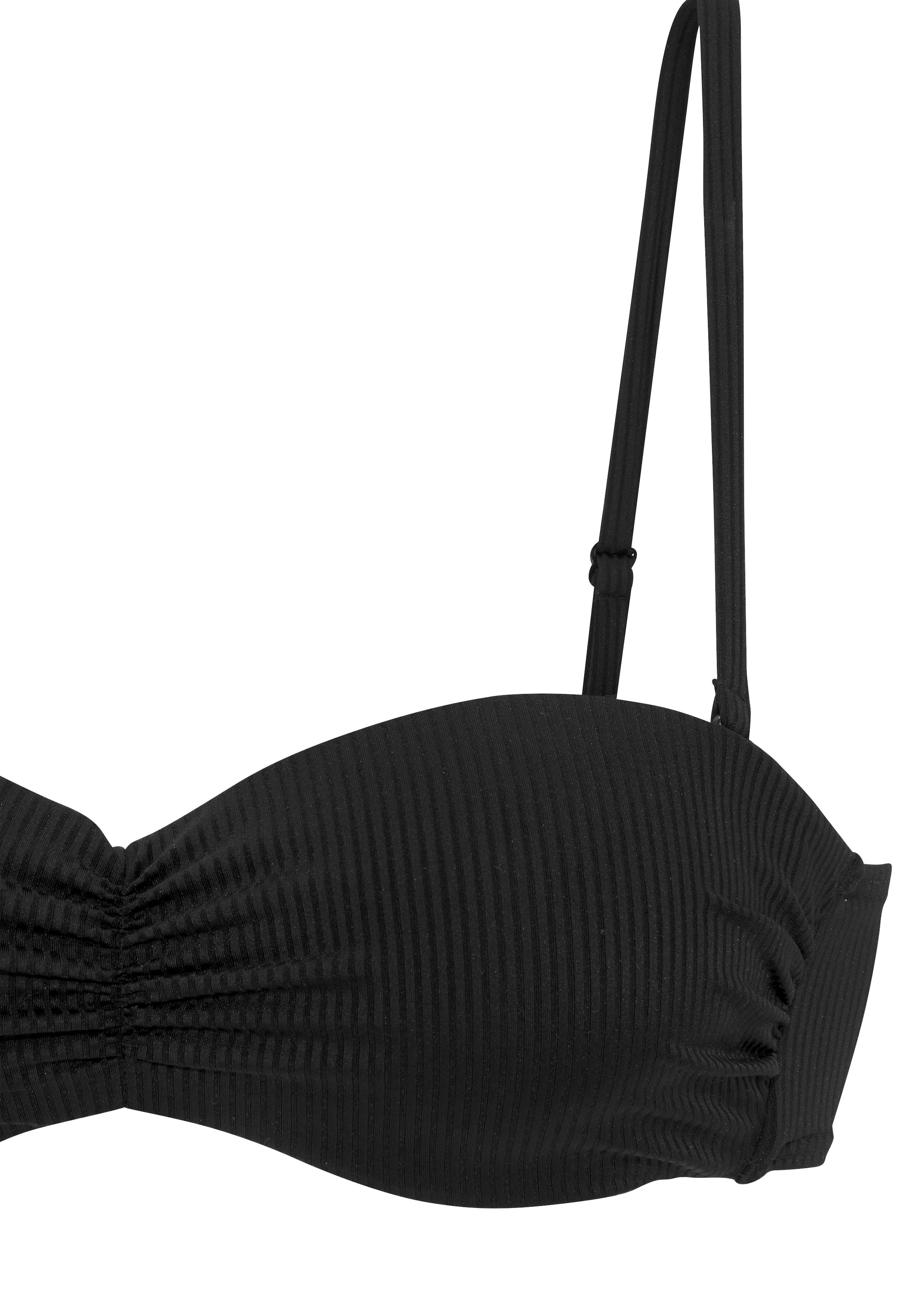 Venice Beach Bandeau-Bikini-Top »Lucky«, aus gerippter Strukturware