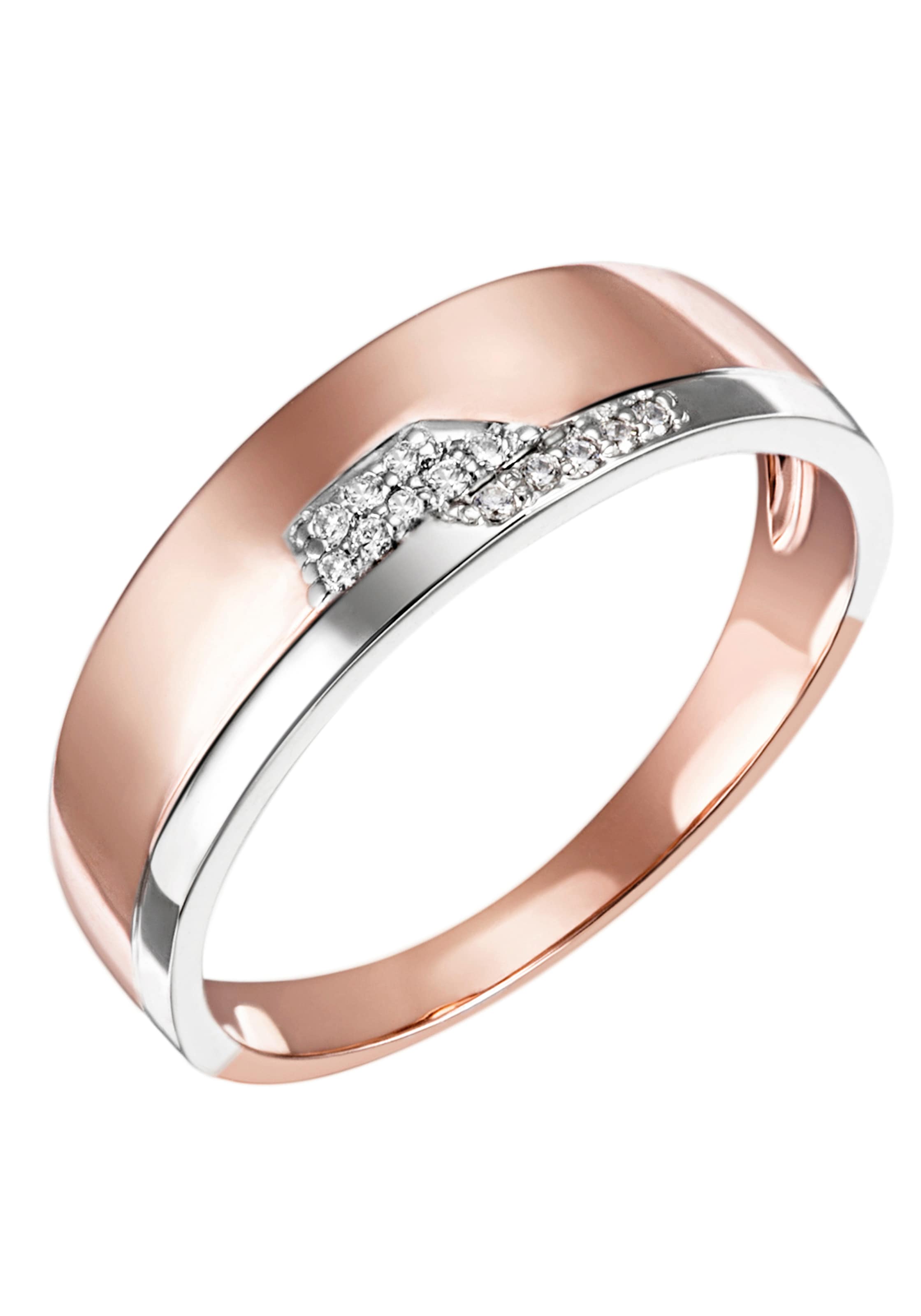 Firetti Diamantring »Schmuck Geschenk Gold 375 Damenring Goldring Diamant«, mit Brillanten