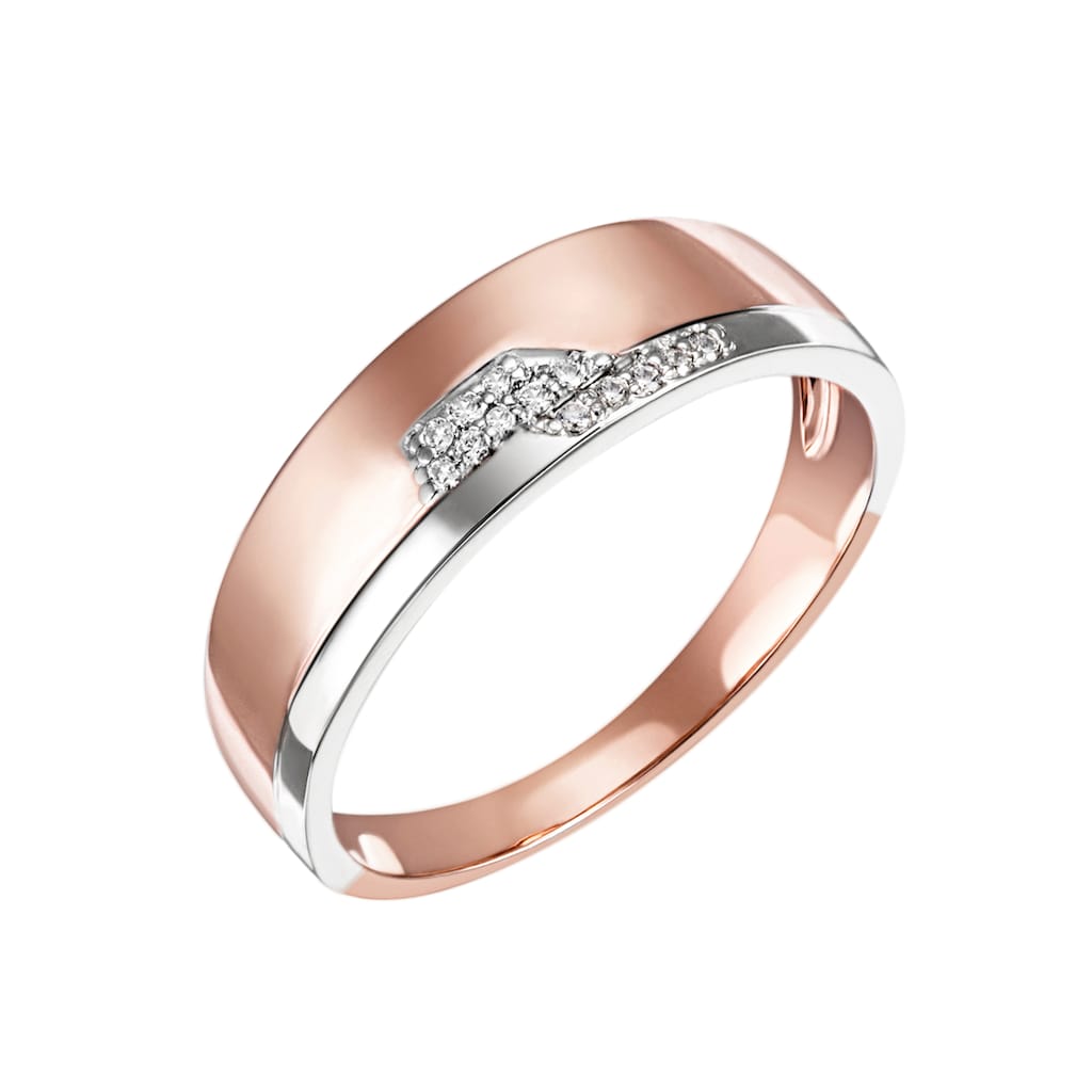 Firetti Diamantring »Schmuck Geschenk Gold 375 Damenring Goldring Diamant«