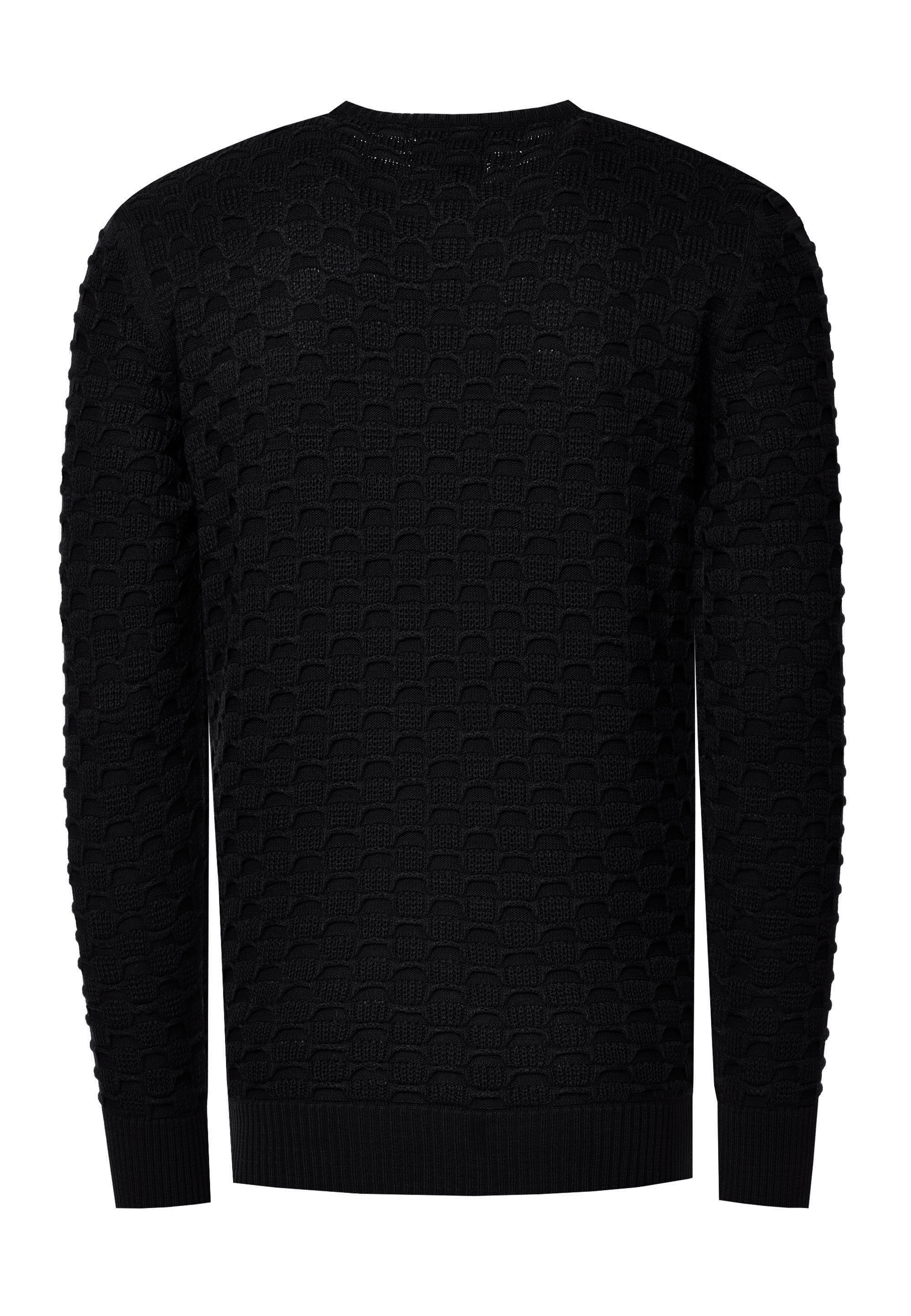 Rusty Neal Strickpullover, mit modernem Strickmuster
