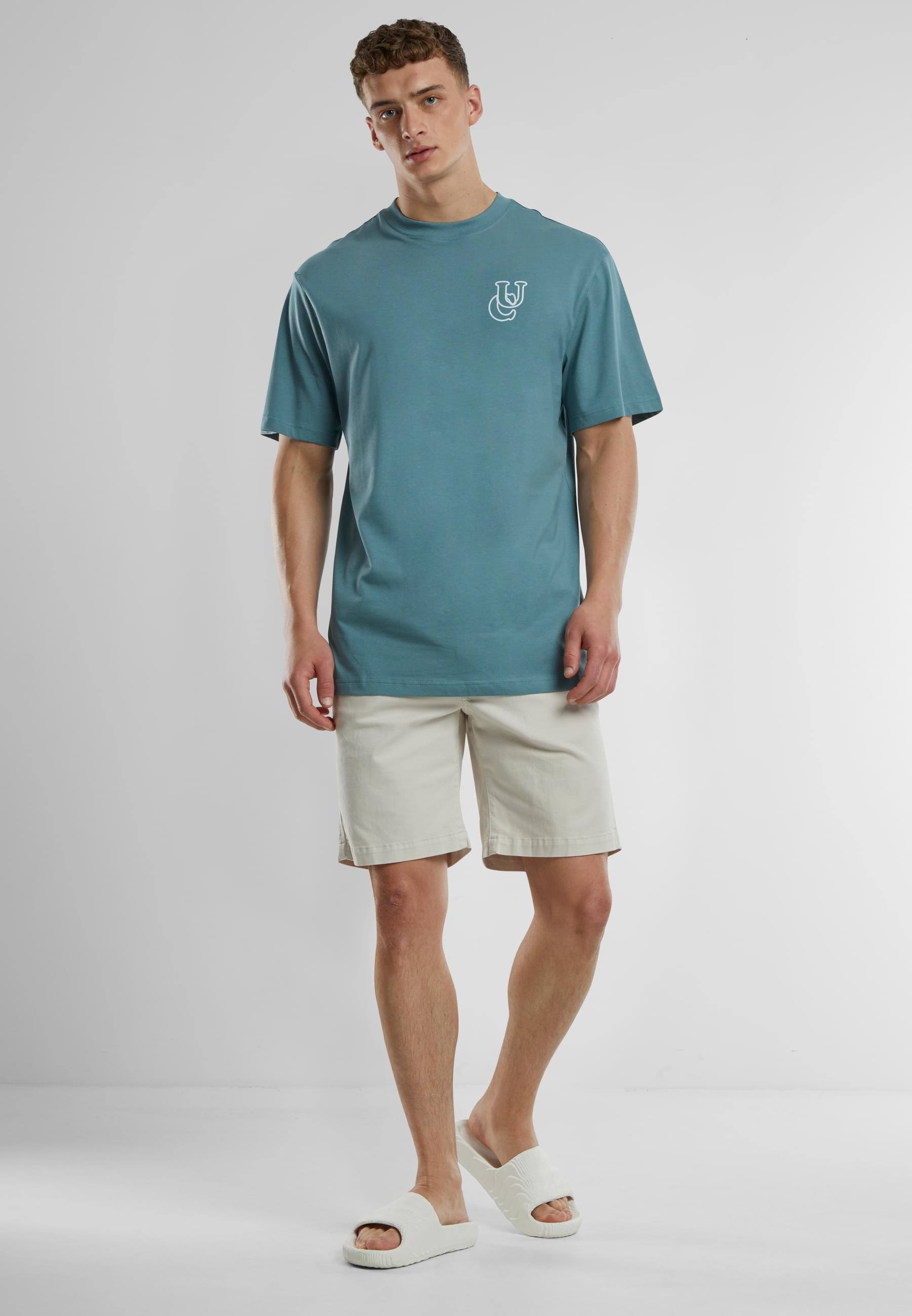 URBAN CLASSICS T-Shirt »Urban Classics UC Shiny Logo Tall Tee«, (1 tlg.)