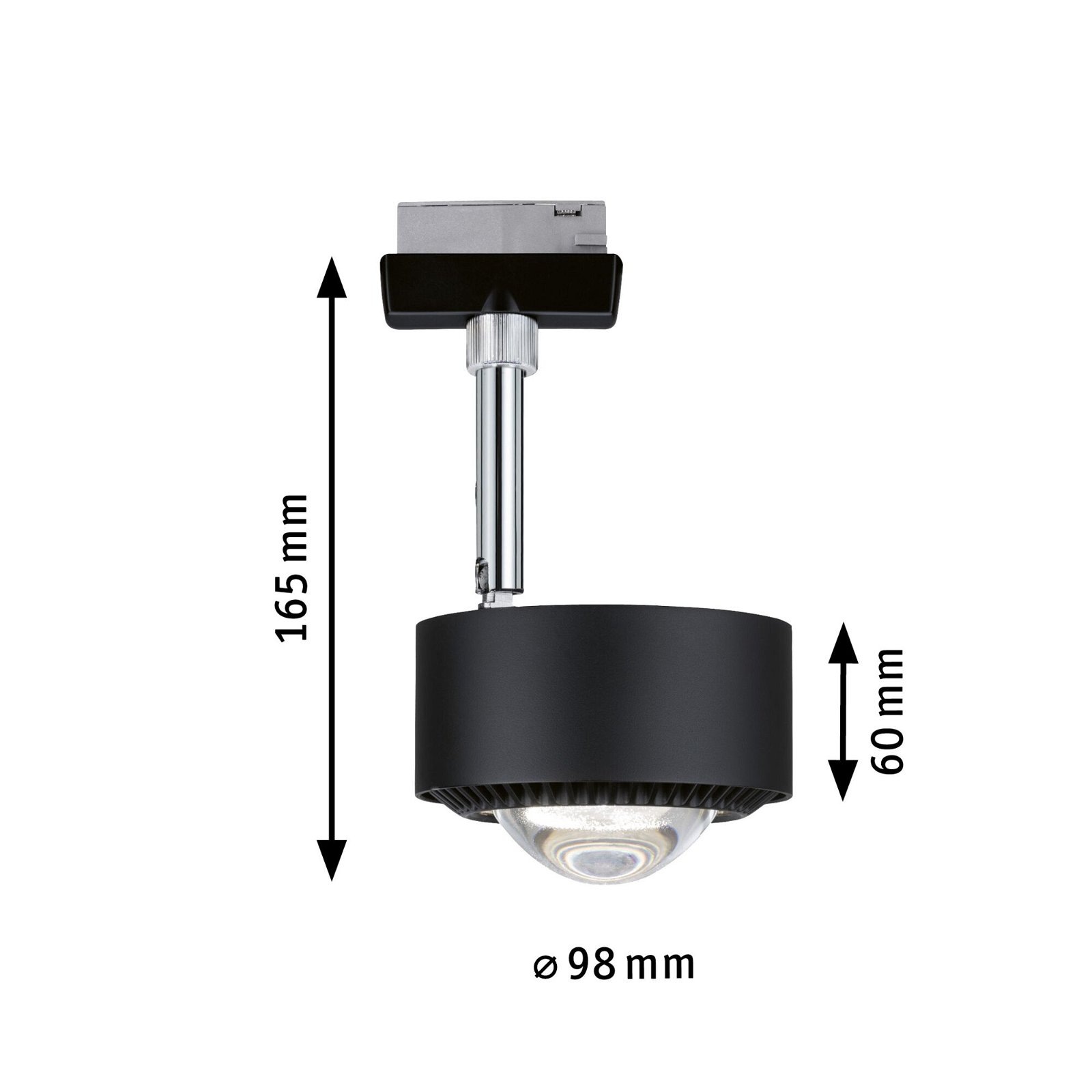 Paulmann Schienensystem-Leuchten »URail Schienenspot Aldan 533,8lm 8W 4000K 230V Schwarz matt, Schwarz«, dimmbar Einzelspot
