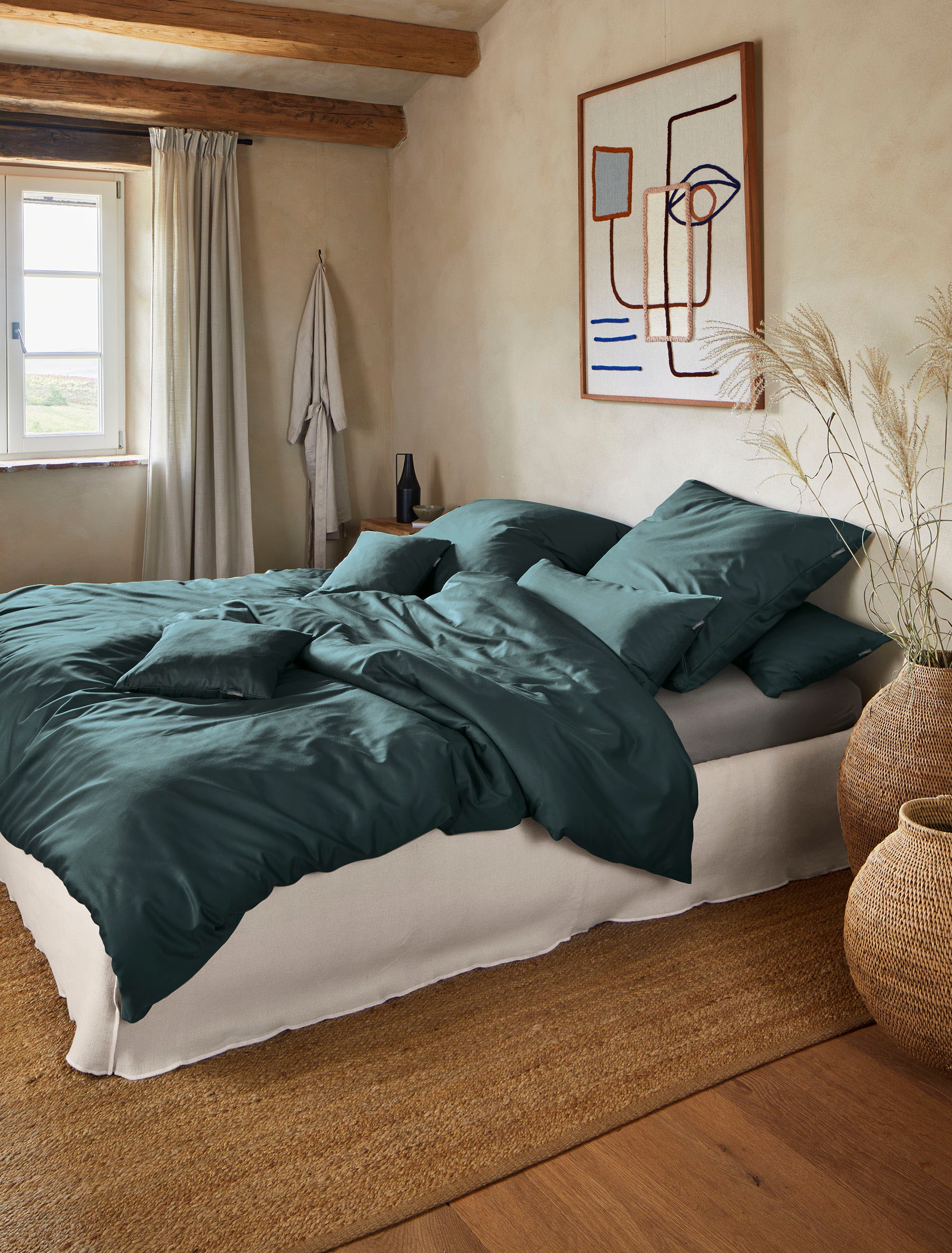 Thumbnail - Irisette Bettwäsche "Premium Satin Bettwäsche Paris" 2 tlg. tlg. hochwertige Uni Premium Bettwäsche mit Reißverschluss, ...