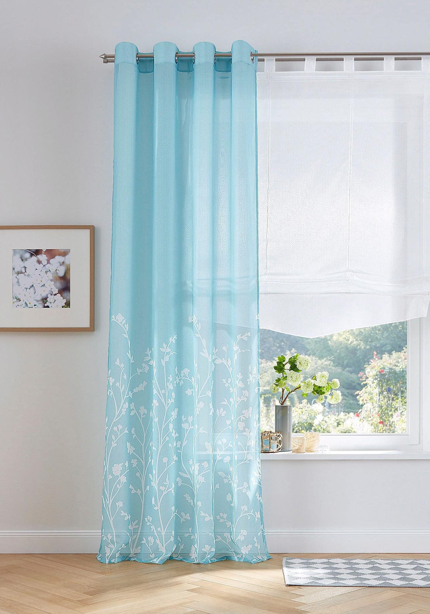 »Yalinga«, Transparent, mit BAUR | Schlaufen, my Raffrollo Polyester Rechnung home auf