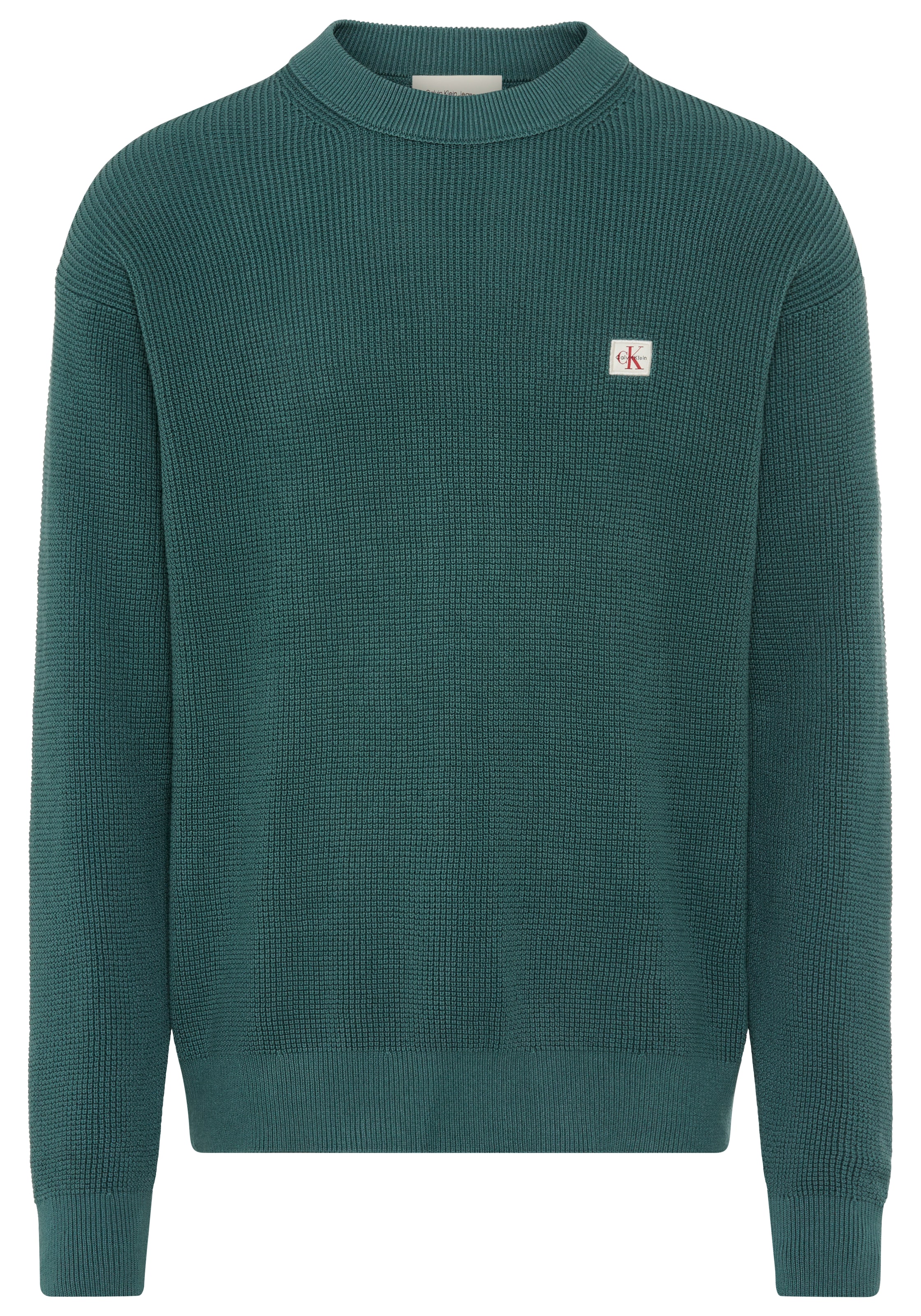 Calvin Klein Jeans Rundhalspullover "LS EZ COTTON WAFFLE CRWNK SWTR 9", Run günstig online kaufen