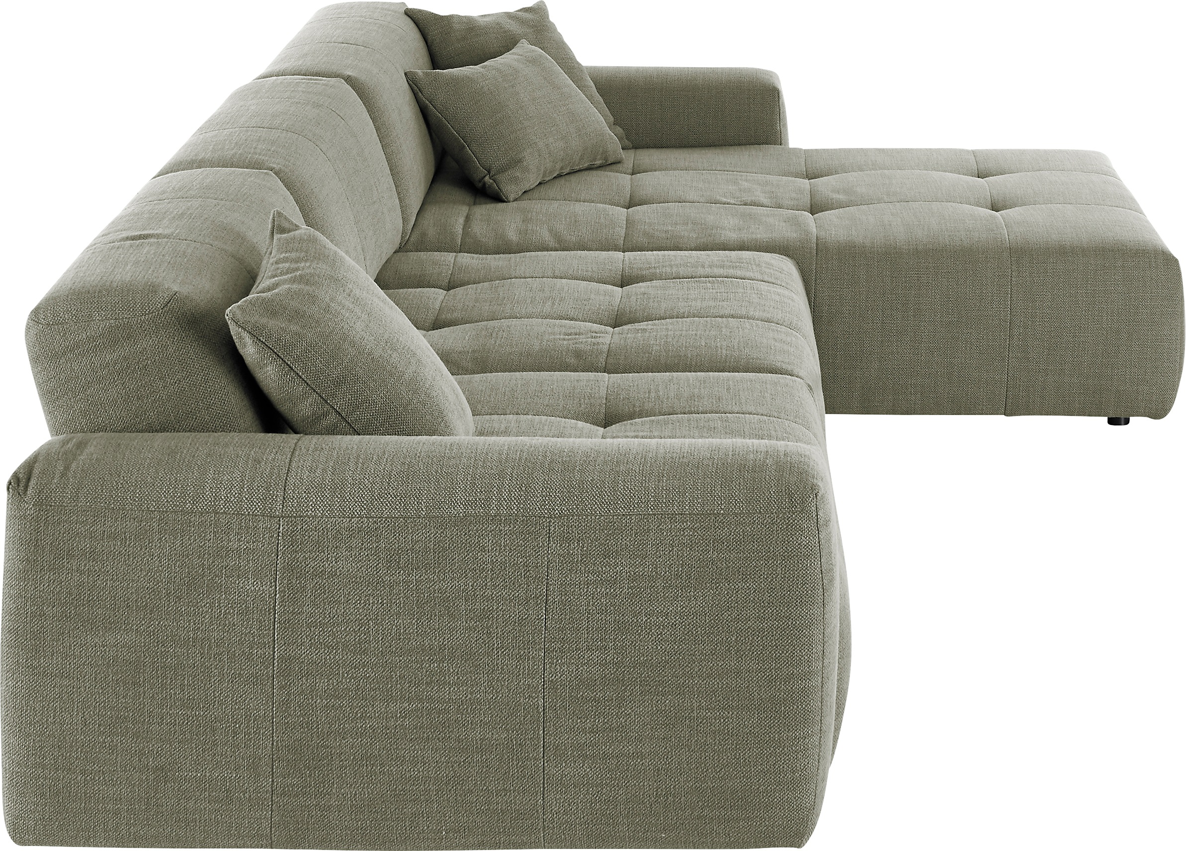3C Candy Ecksofa »Yoshy mit Komfortfunktionen, modern und bequem, L-Form«, Zwei verschiedene Sitztiefen durch verstellbare Rückenlehne