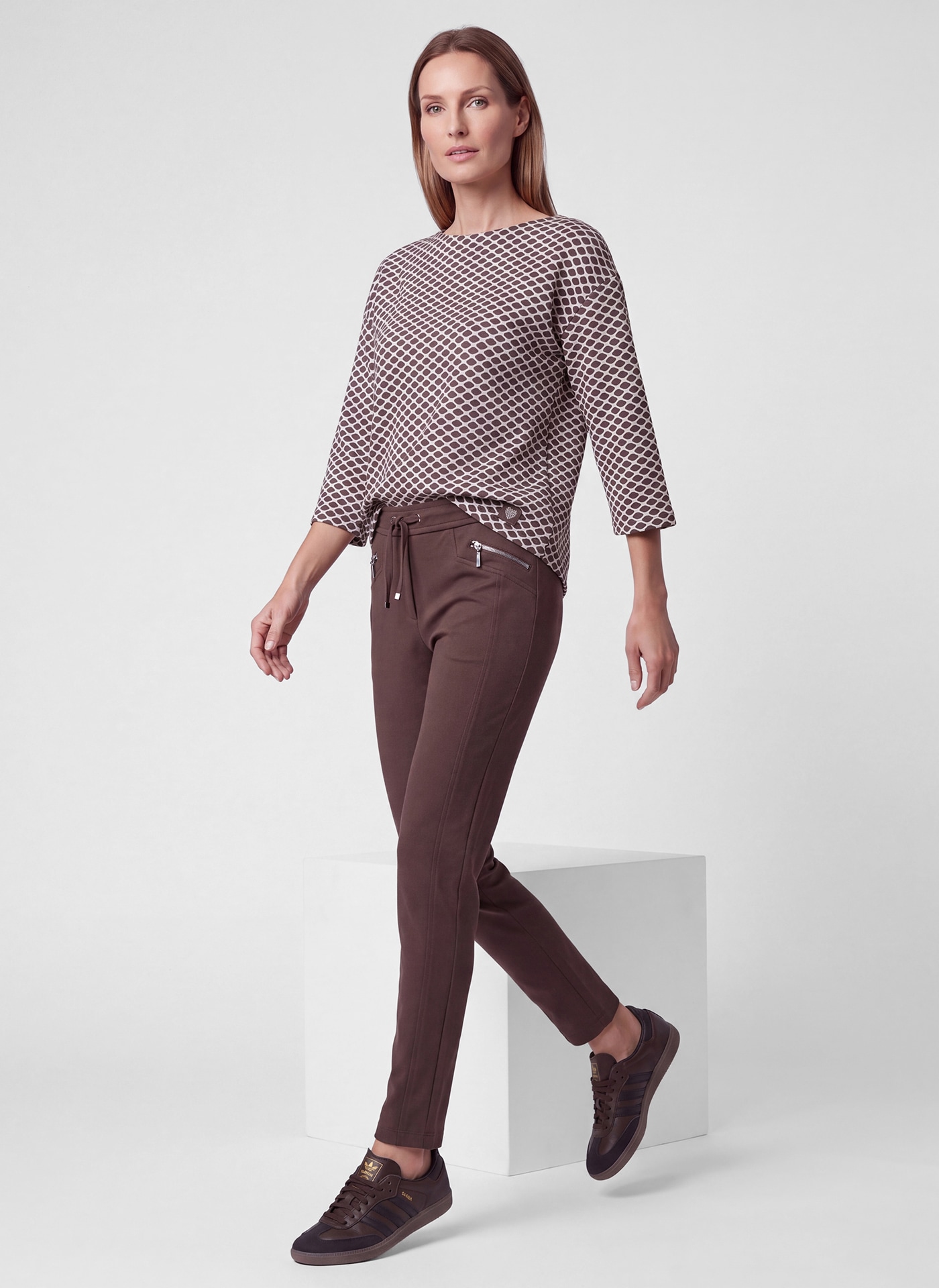 Rabe Stoffhose  mit Gummizug und Kordelzug /Viskose-Stretch