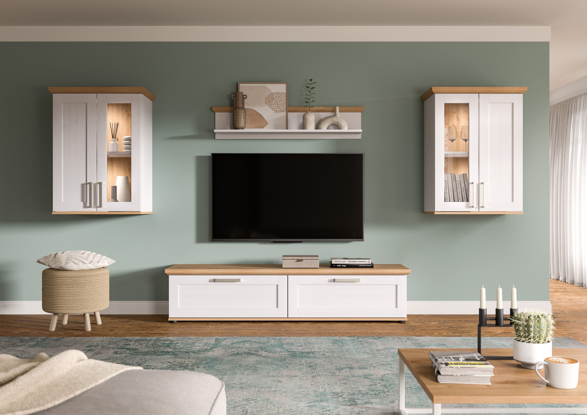 Home affaire Wohnwand "Cosenza", (Set, 4 St.), Cosenza, Breite: 336 cm,2xVi günstig online kaufen