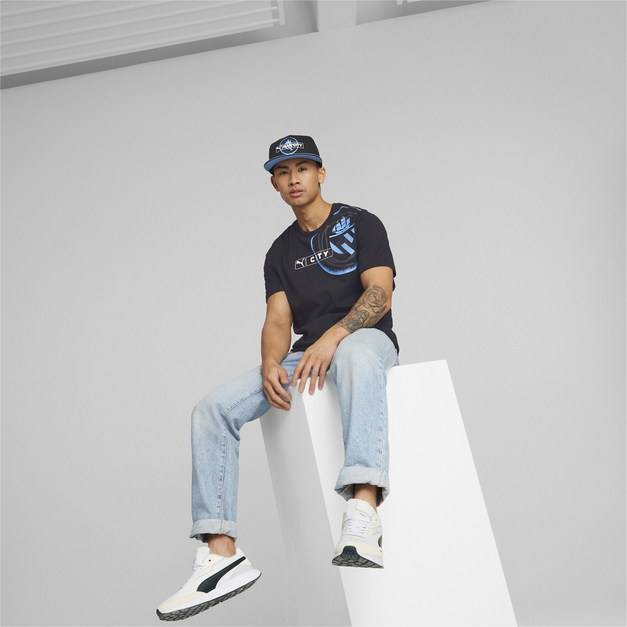 PUMA Flex Cap »Manchester City F.C. ftblLEGACY Cap mit flachem Schirm Herren«
