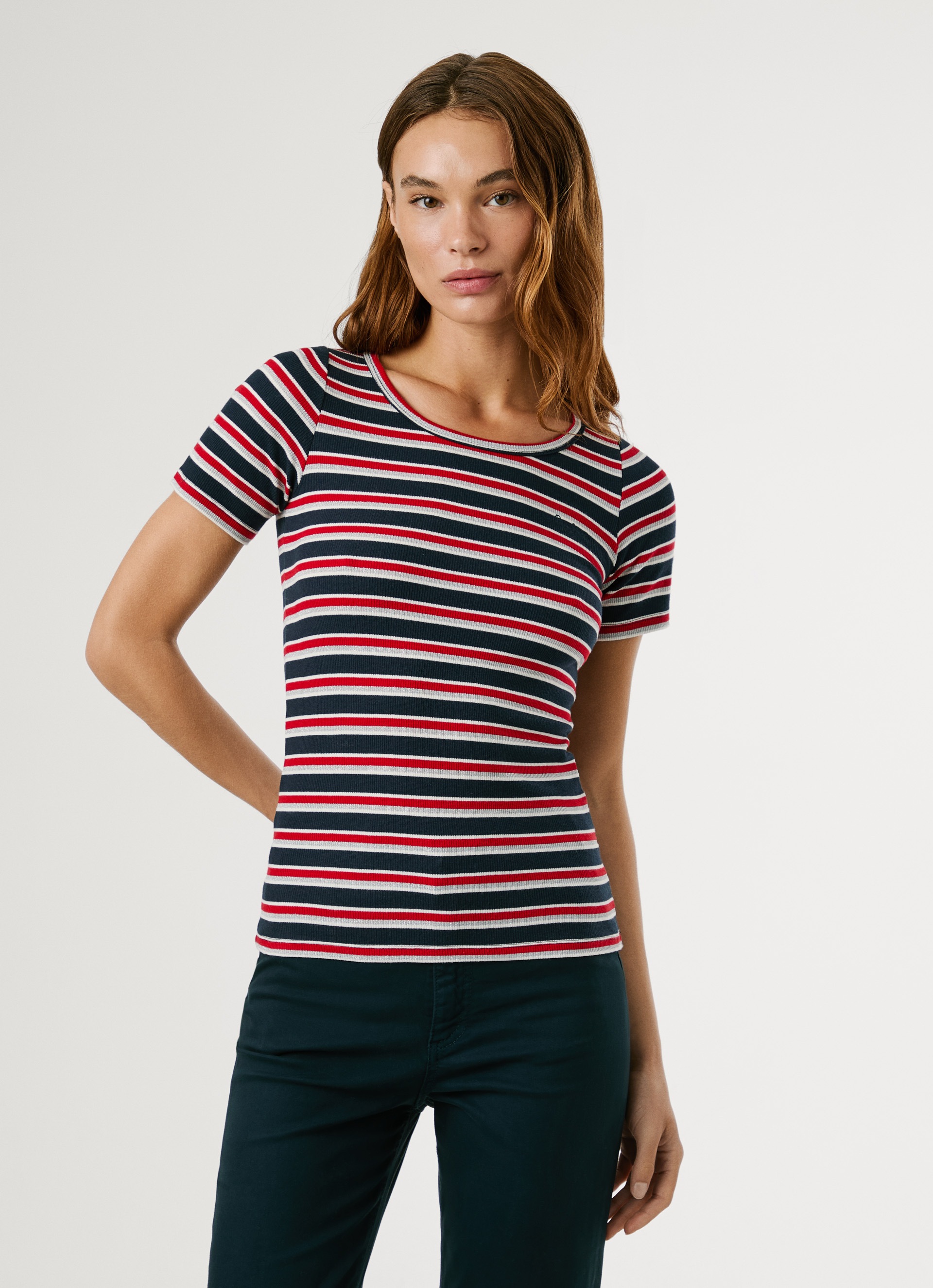 Pepe Jeans Kurzarmshirt "BAMBU", Slim Fit mit Rundhals günstig online kaufen