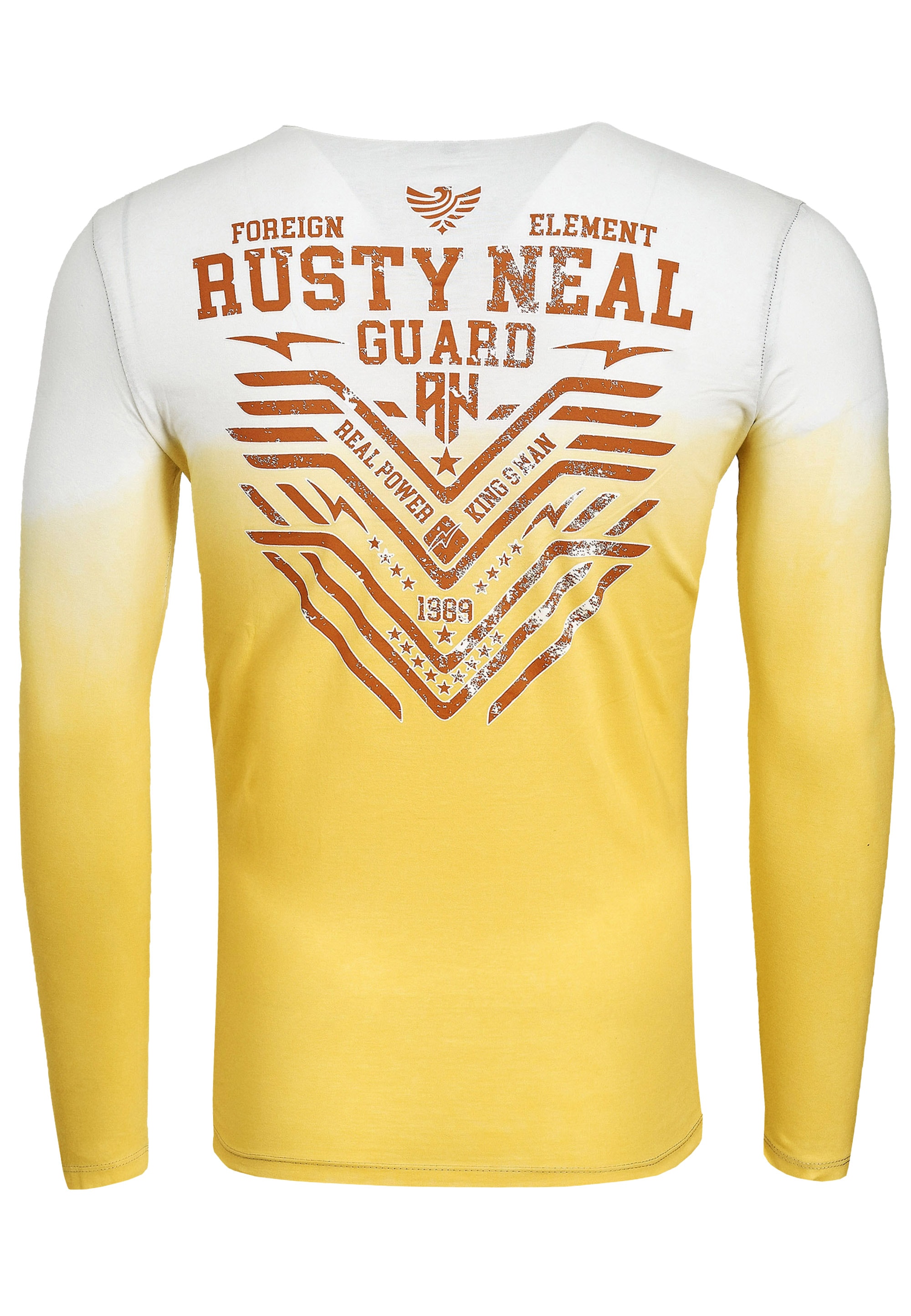 Rusty Neal Langarmshirt, mit eindrucksvollem Front-Print
