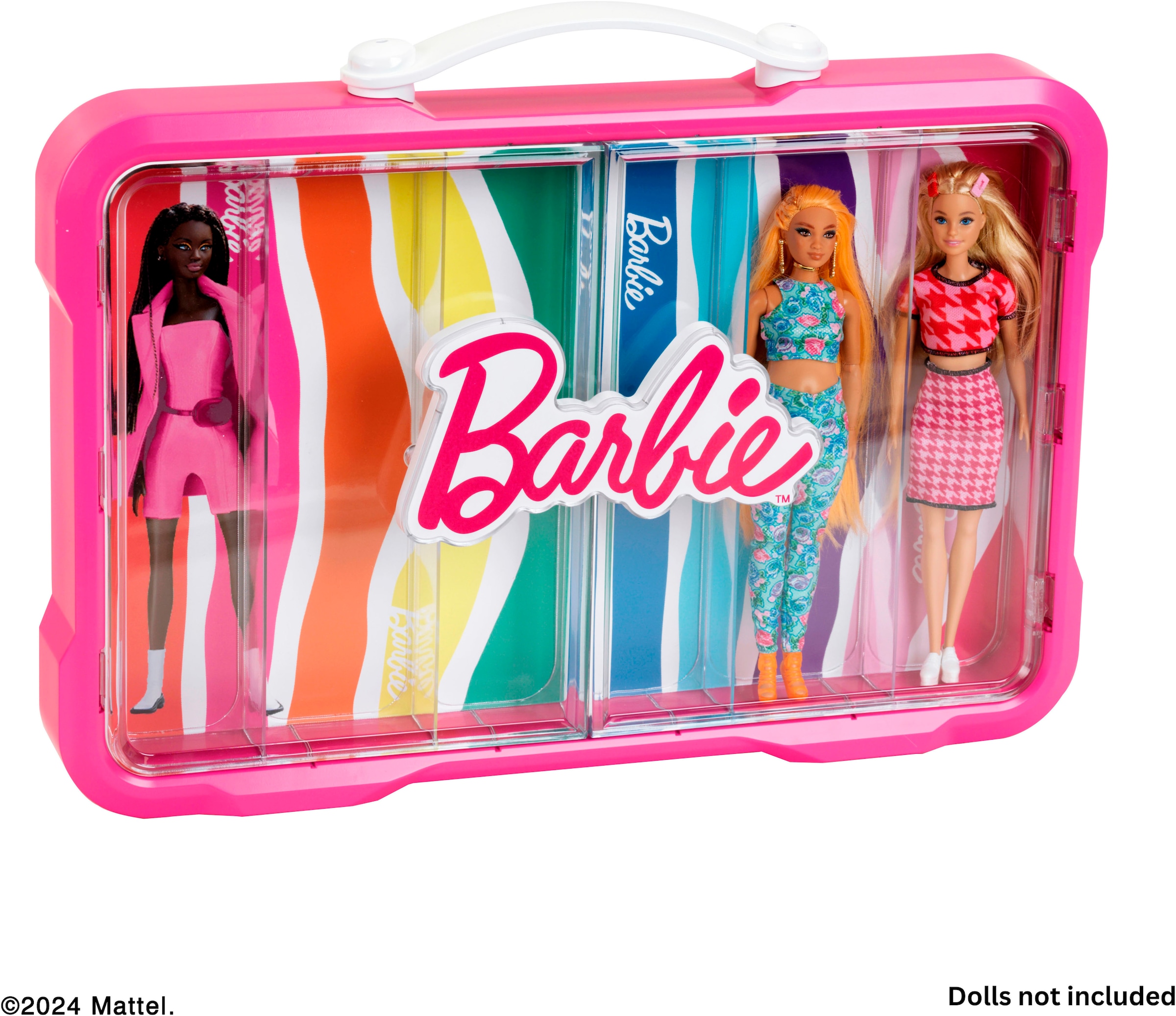 Klein Sammelkoffer »Barbie - Sammelvitrine für 6 Barbies«, mit leuchtendem Barbie Logo