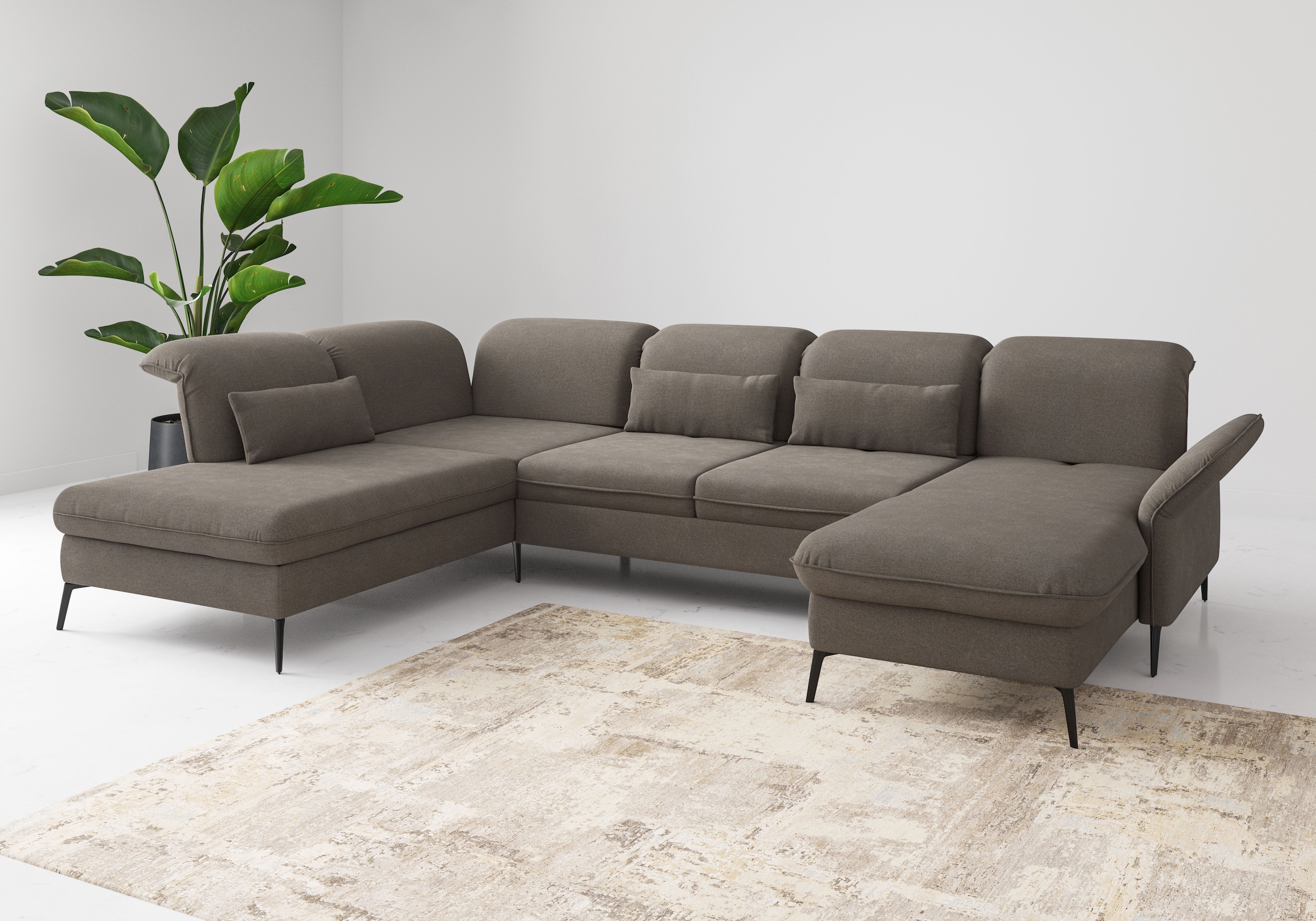 sit&more Wohnlandschaft "Emely", mit Sitztiefenverstellung optional mit Bet günstig online kaufen