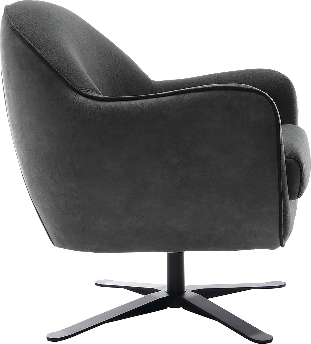 TRENDMANUFAKTUR Drehsessel »Mira, Loungesessel«, in zeitlosem, modernen Stil mit praktischer Drehfunktion