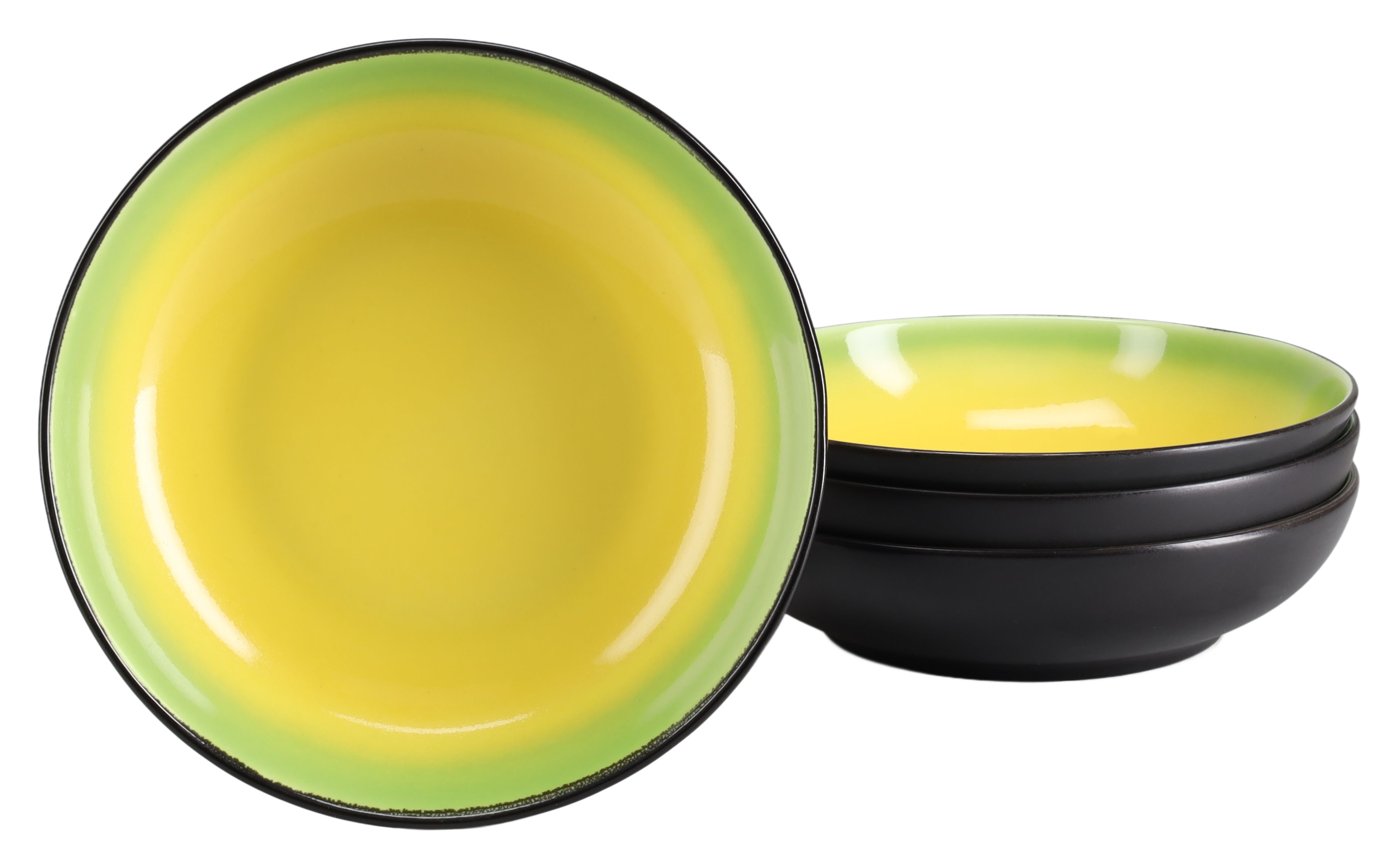 CreaTable Schüssel "Hot, Poke Bowl, 4-tlg." 4 aus Steinzeug Moderne Coupeform, außergewöhnliches Design