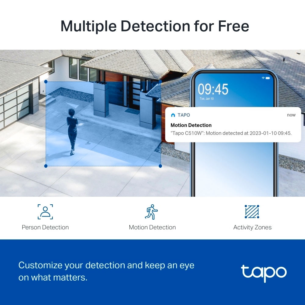 TP-Link Überwachungskamera »Tapo C510W Outdoor Pan/Tilt Security IP«, Außenbereich