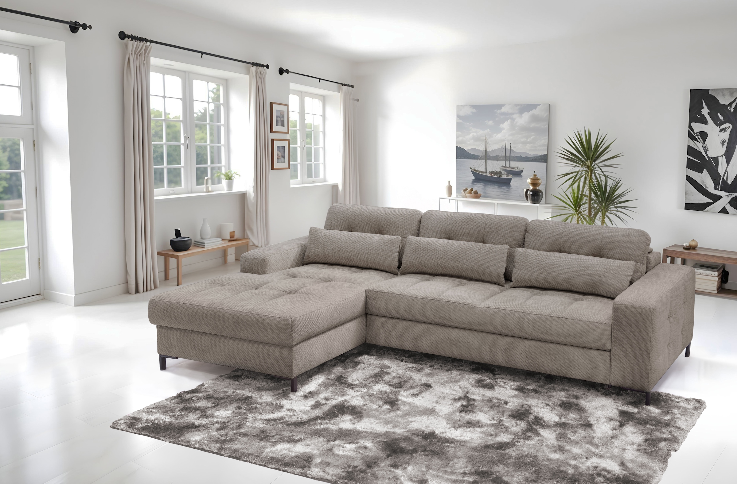 exxpo - sofa fashion Ecksofa "Bonito, mit Rücken- und Sitztiefenverstellung günstig online kaufen