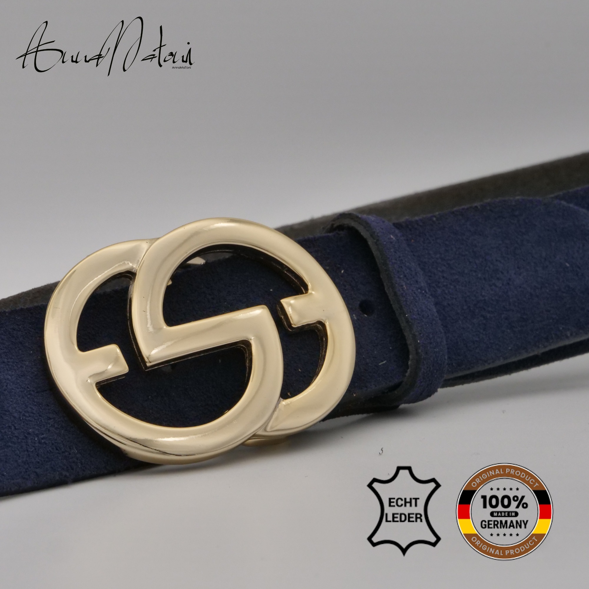 AnnaMatoni Ledergürtel "AnnaMatoni Damen Ledergürtel in hochwertigem Velour günstig online kaufen