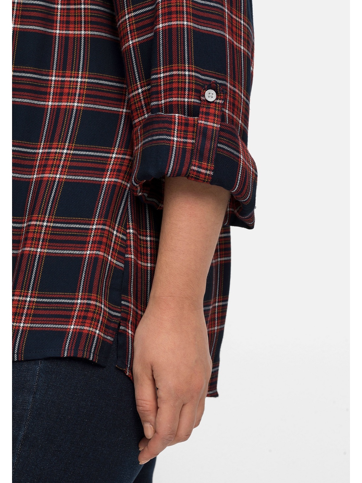 für mit »Große verlängerter Größen«, Hemdbluse Sheego Schlitzen, kaufen seitlichen Rücken BAUR |