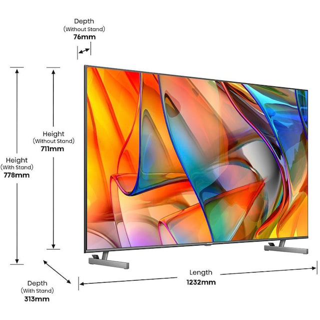 Hisense Mini-LED-Fernseher »55U6KQ«, 139 cm/55 Zoll, 4K Ultra HD, Smart-TV  | BAUR