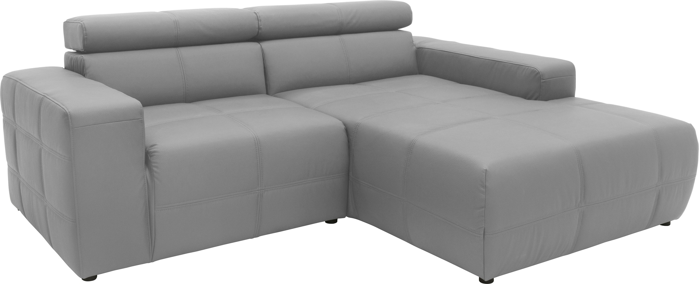 DOMO collection Ecksofa »Brandon Sitzbelastung 140 kg, kleine Ausführung B/T/H: 214/100/80 cm«, Mit Kopfteilverstellung, auch in Leder und Cord, L-Form