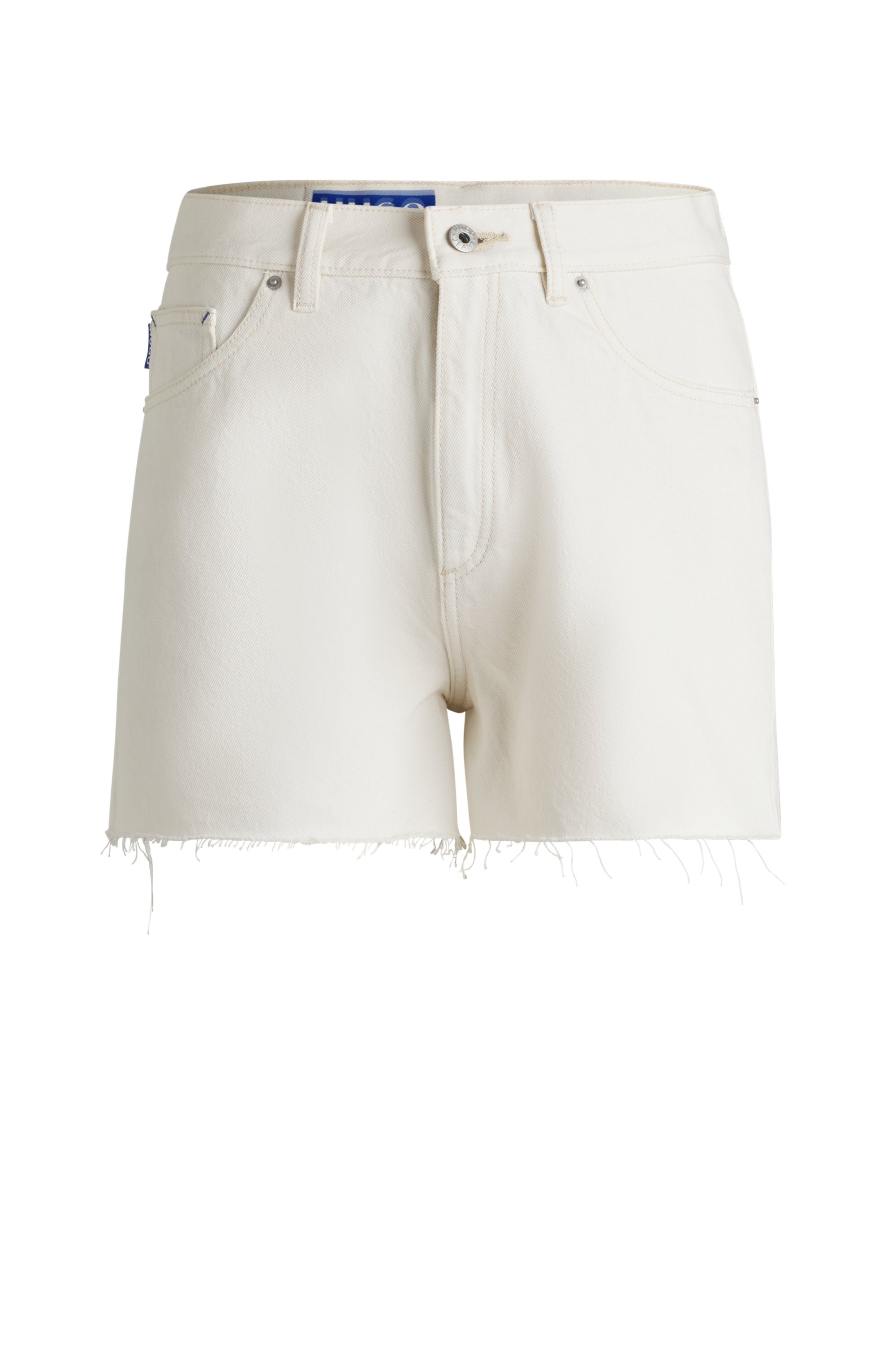 HUGO Blue Shorts »Gimusa_1_B«, mit geschnittener Kante am Saum