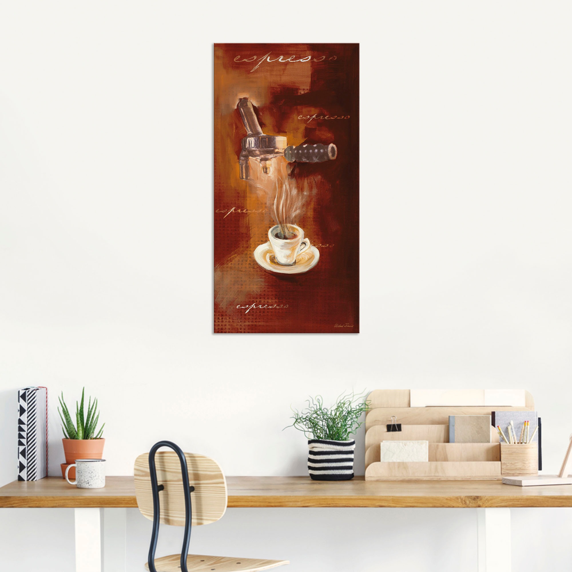 Artland Alu-Dibond-Druck »Espresso I« Getränke 1 Stk. tlg. für Innen- und Außenbereich geeignet, Outdoorbild