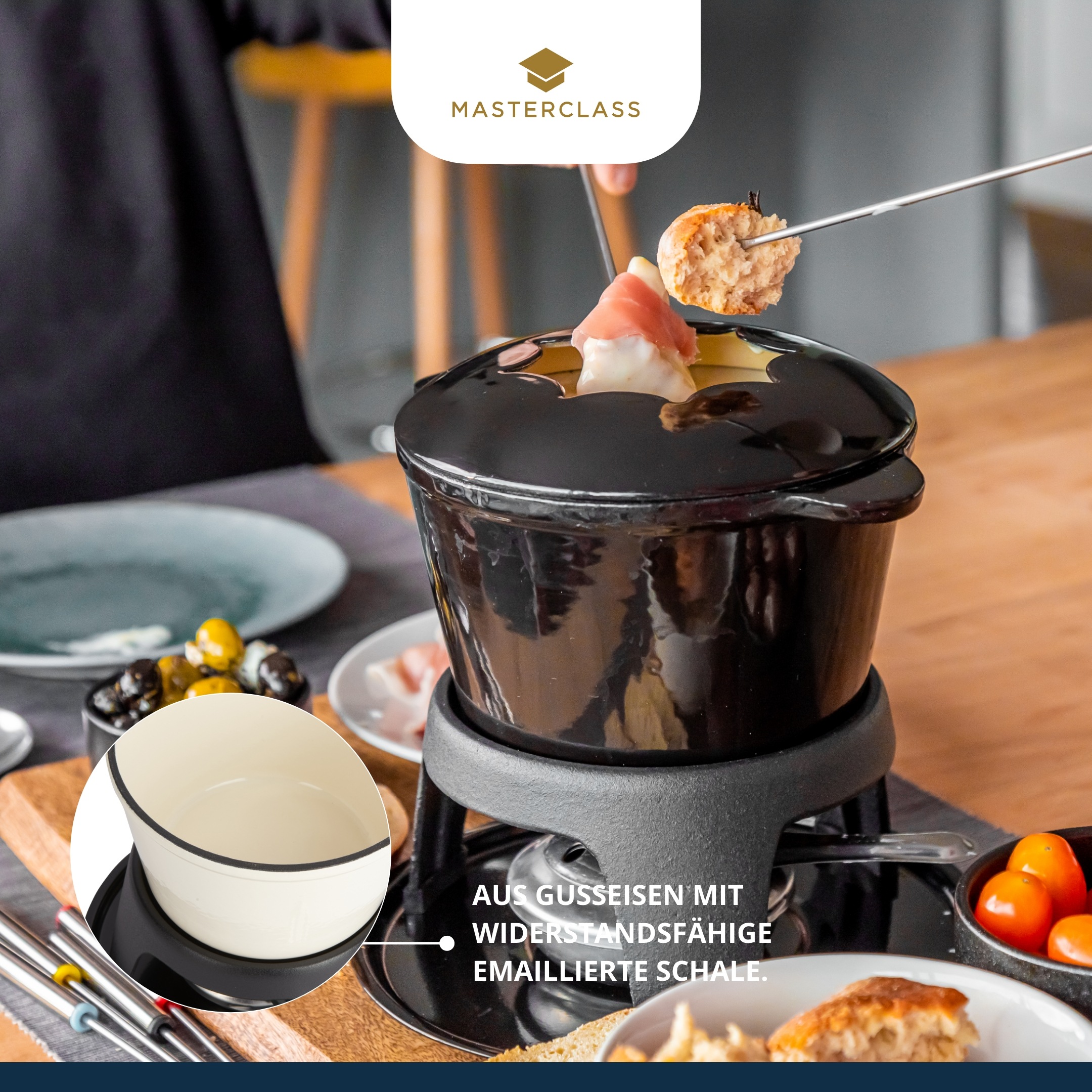 Master Class Fondue »MasterClass«, emailliertes Gusseisen, in Geschenkverpackung