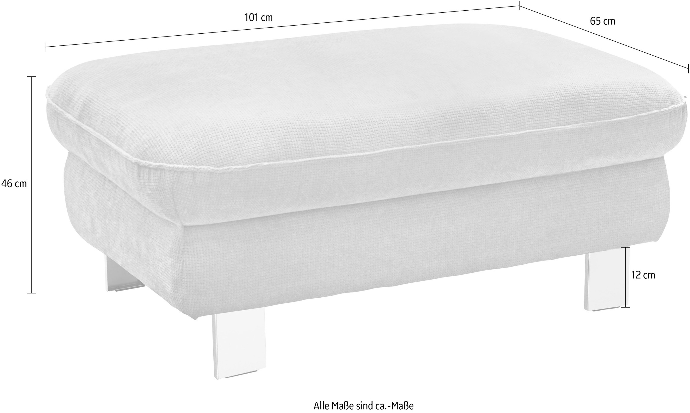 COTTA Polstergarnitur »Driver«, (Set, 2 tlg.), bestehend aus Ecksofa und Hocker, mit Kopfteilverstellung