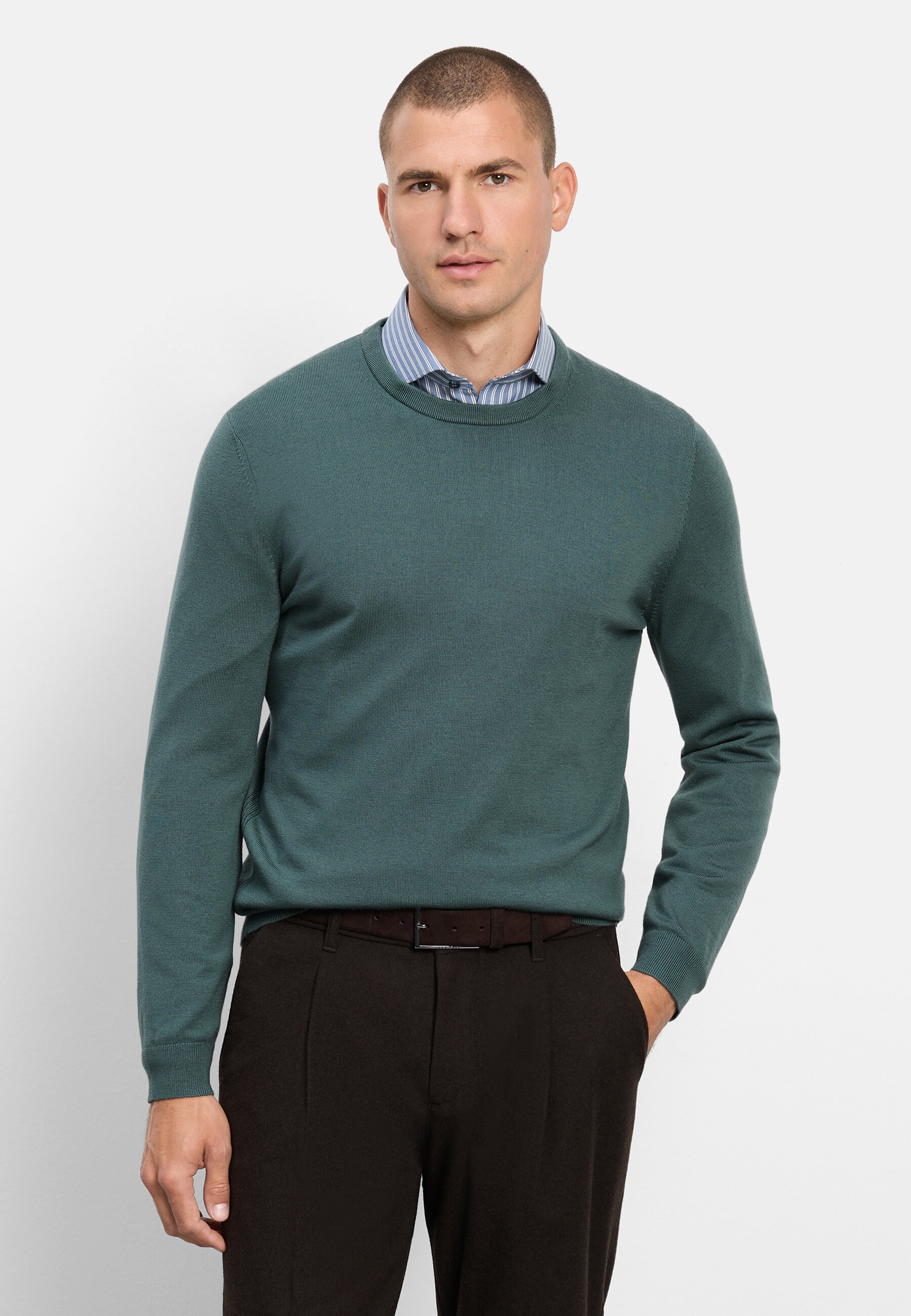OLYMP Strickpullover "OLYMP Casual Strick, Pullover"