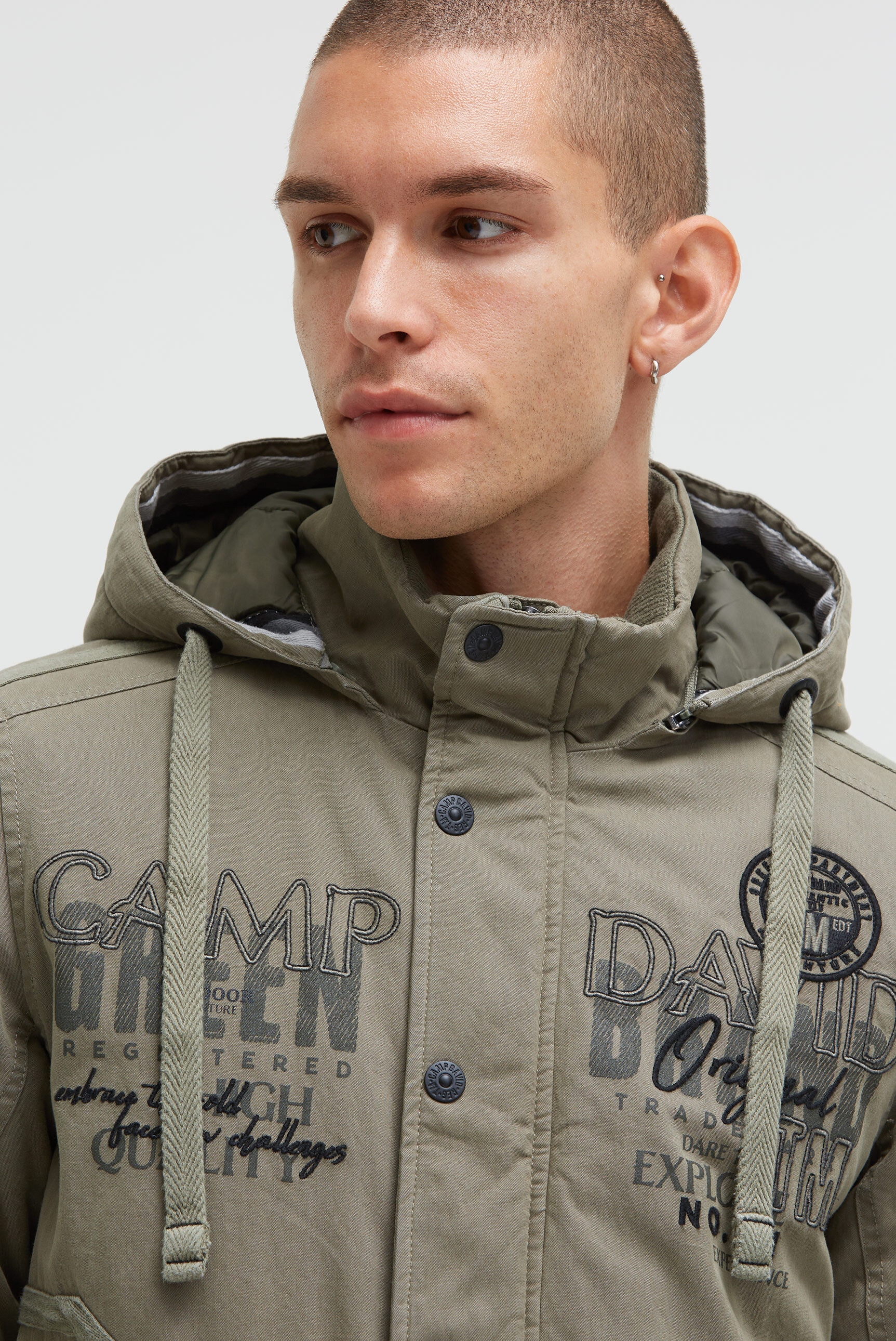 CAMP DAVID Winterjacke mit Kapuze mit Stehkragen & Kapuze