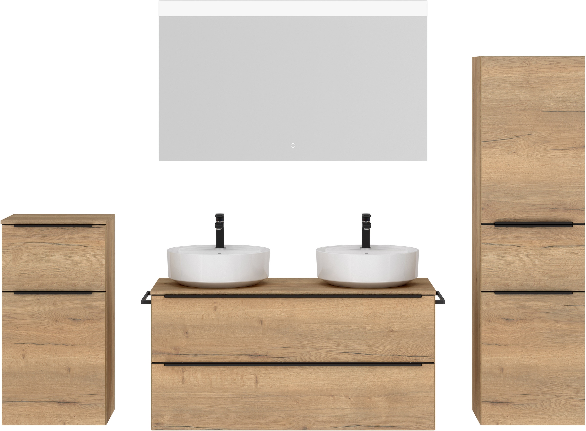 nobilia Badmöbel-Set "Alvene" vormontiert, mit Soft-Close, 4 Stk. tlg. günstig online kaufen