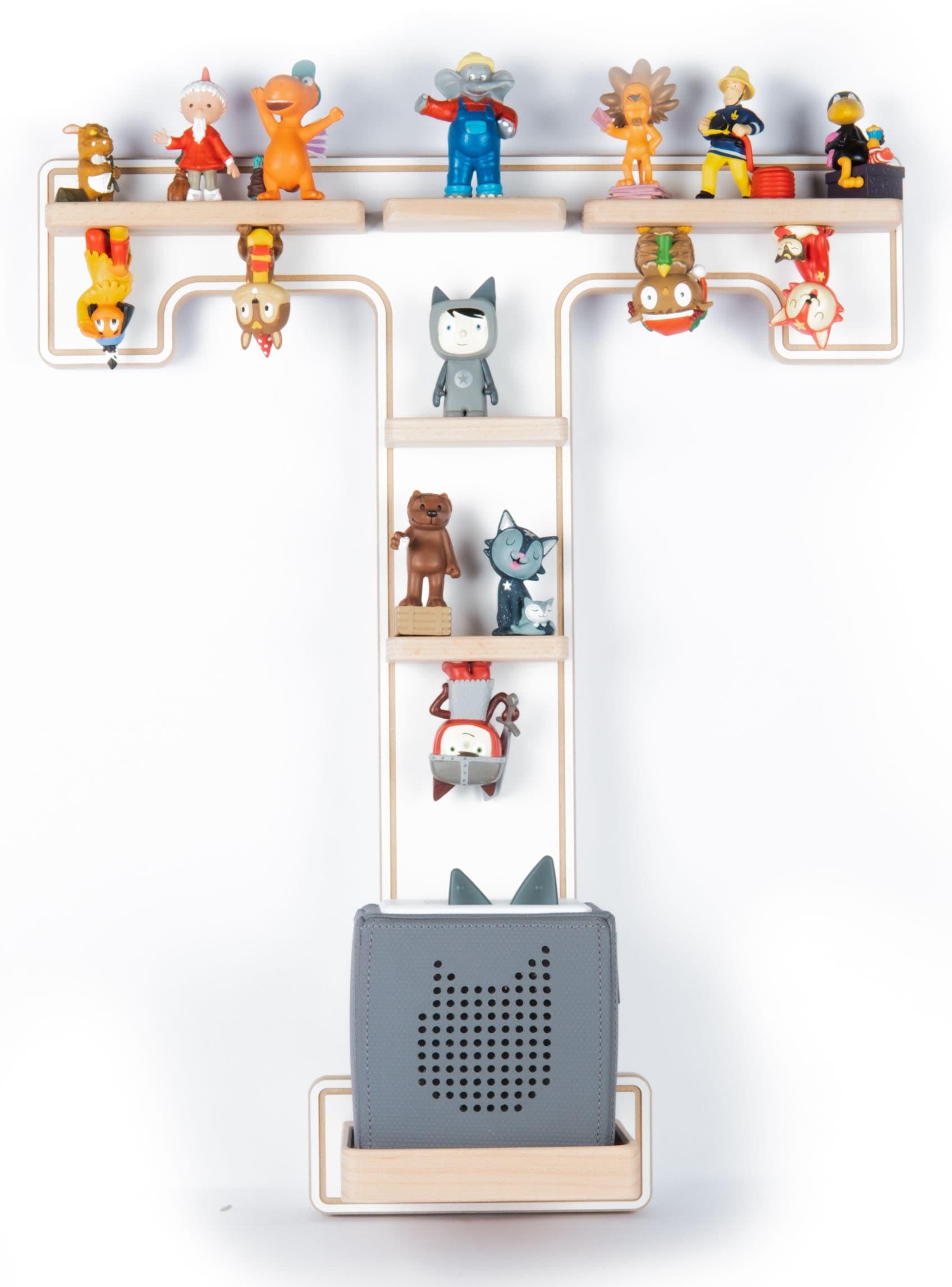 Wandregal BOARTIweiß, Wohnzimmer, Regale, "Holz Regal Buchstabe T für Toniebox Tonies Figuren"