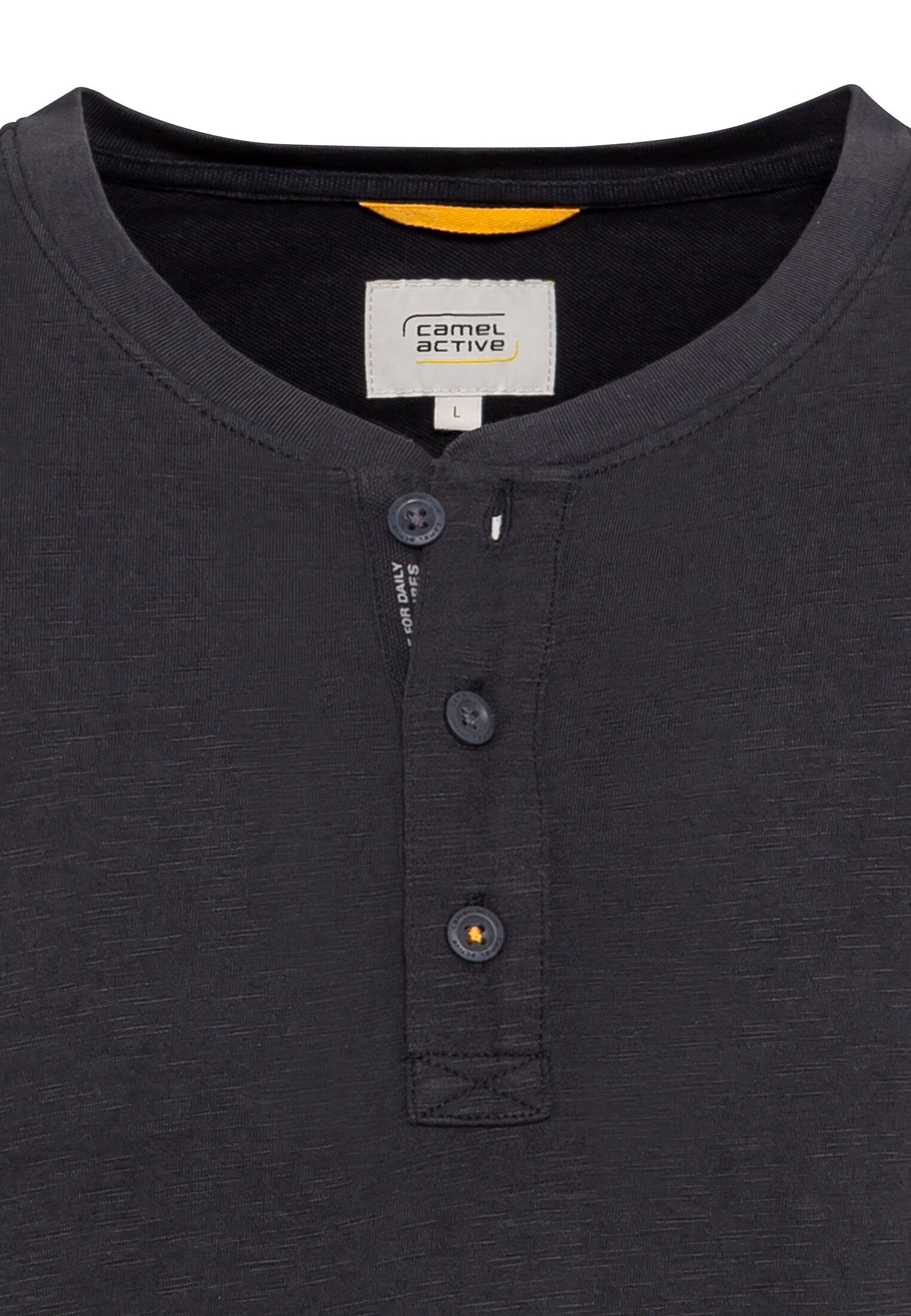 Thumbnail - camel active Henleyshirt mit Logostickerei