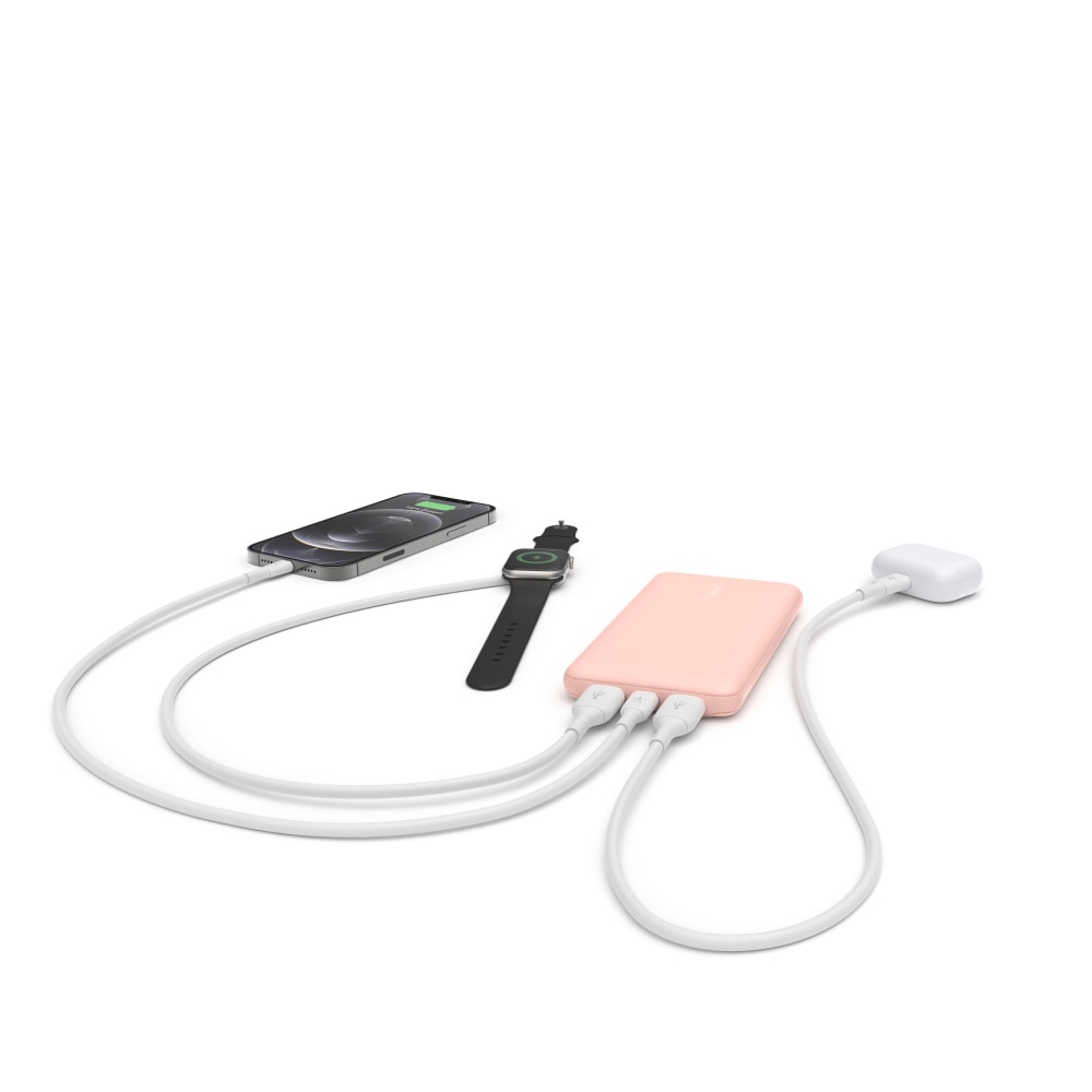 Belkin Powerbank »BoostCharge 10.000mAh Powerbank 15 Watt zum Laden von 3 Geräten«, 10000 mAh, 1x USB-C, 2x USB-A, Power für bis zu 40 Stunden