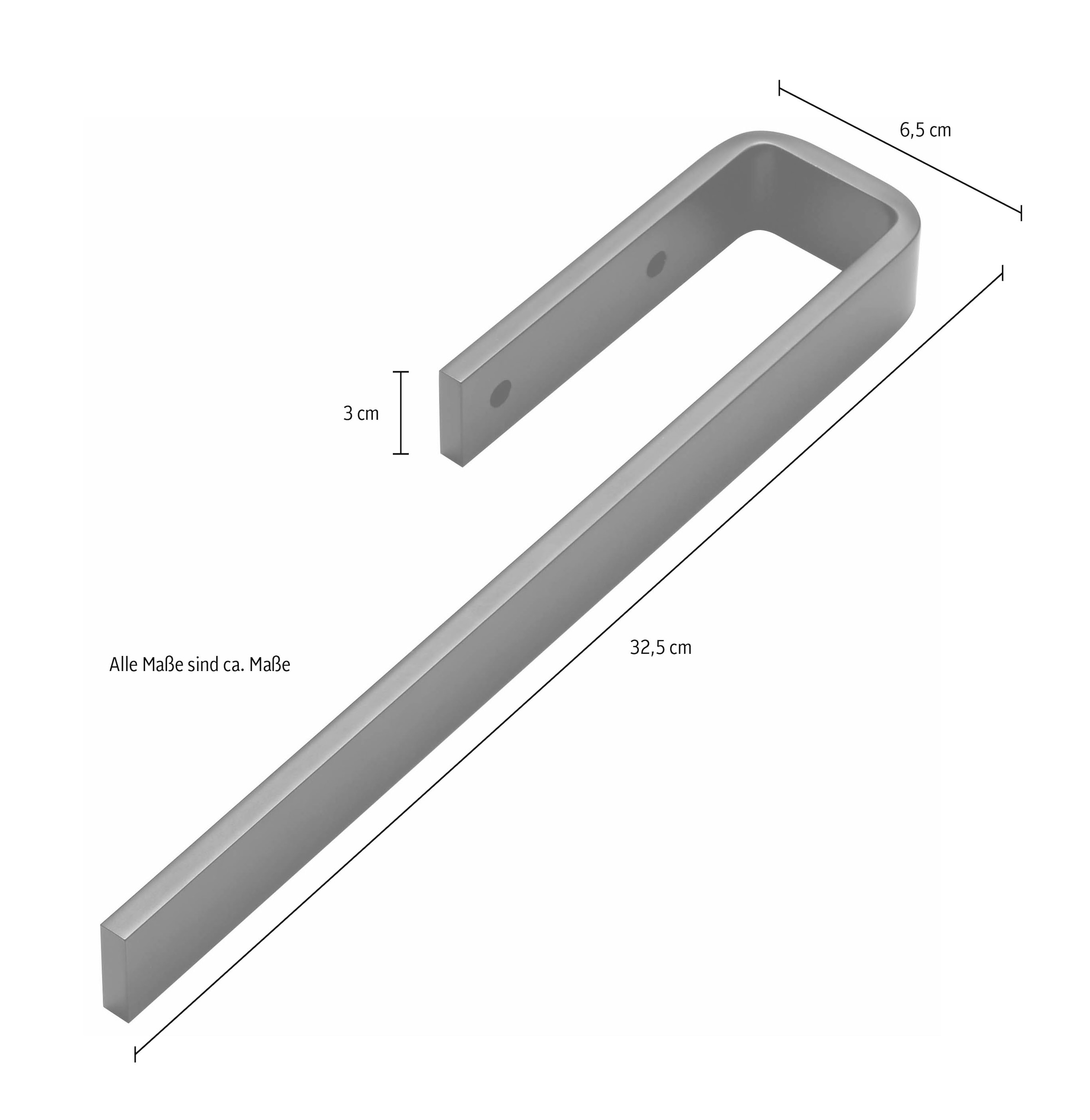 Saphir Handtuchhalter »Schwarz Matt«
