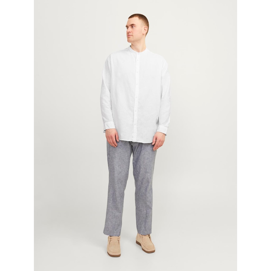 Jack & Jones PlusSize Langarmhemd »JJELINEN BLEND BAND SHIRT LS SN PLS«