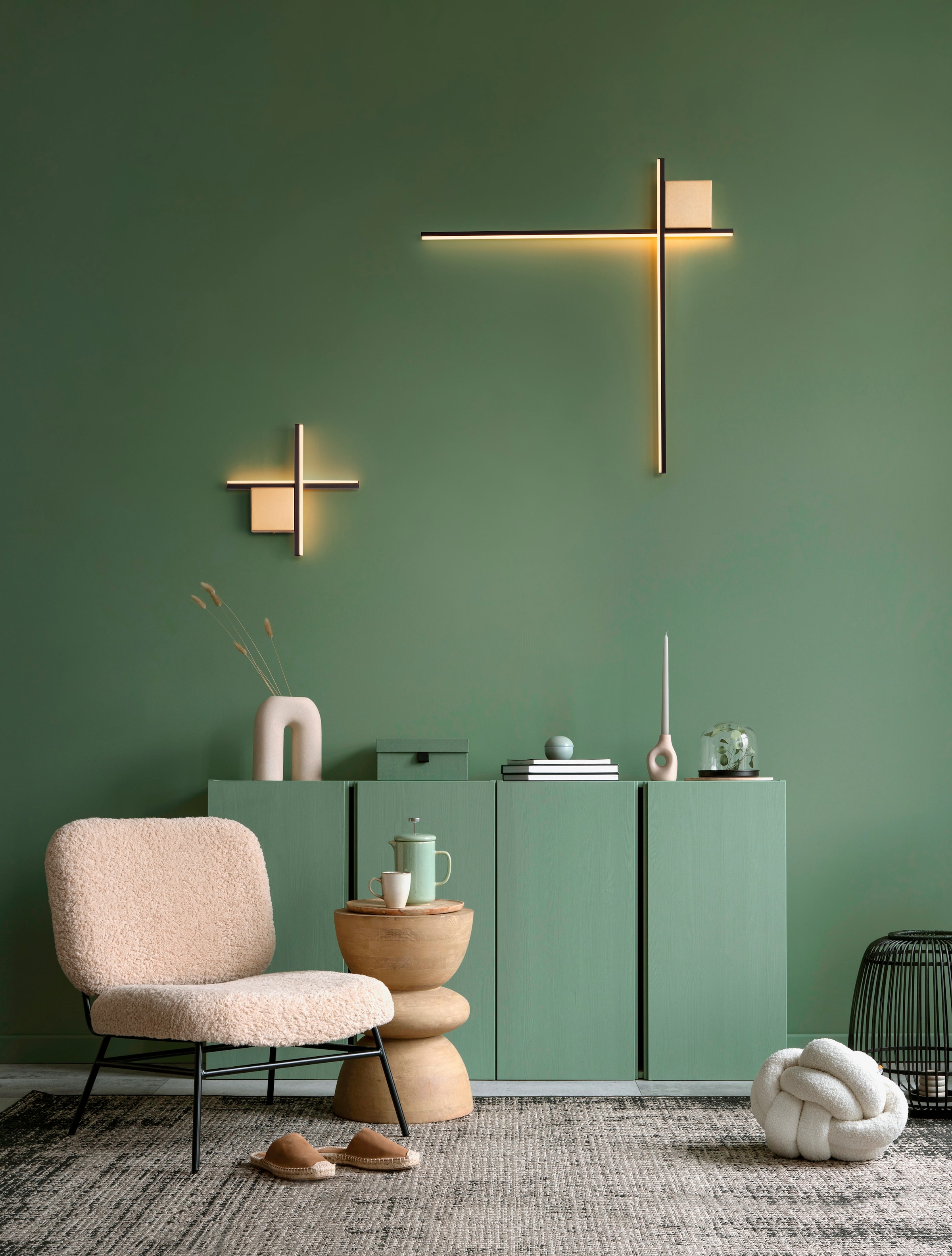 Nova Luce Wandleuchte »CROSS«, 2 flammig