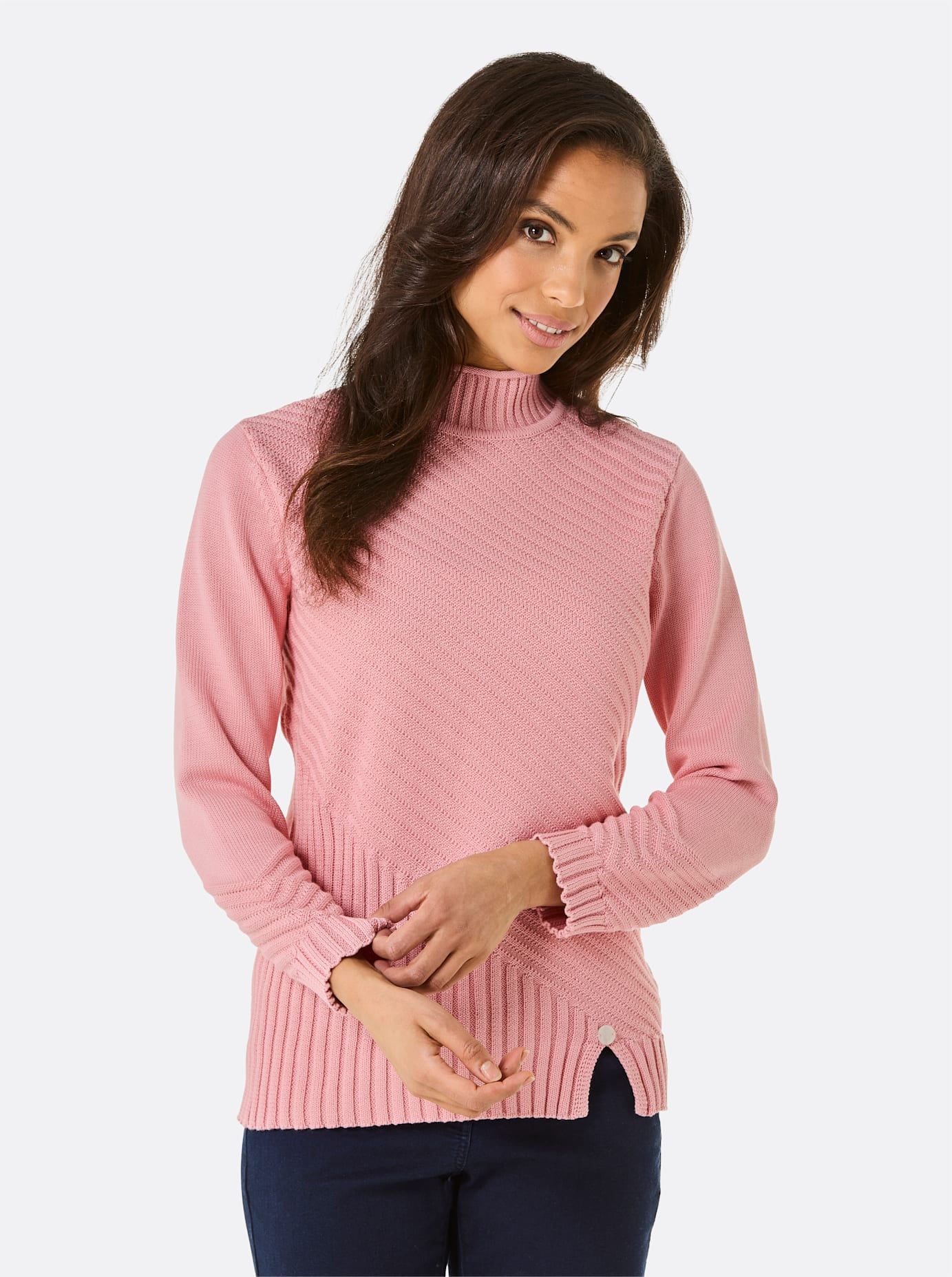 CREATION L PREMIUM Stehkragenpullover »Pima-Baumwoll-Pullover«