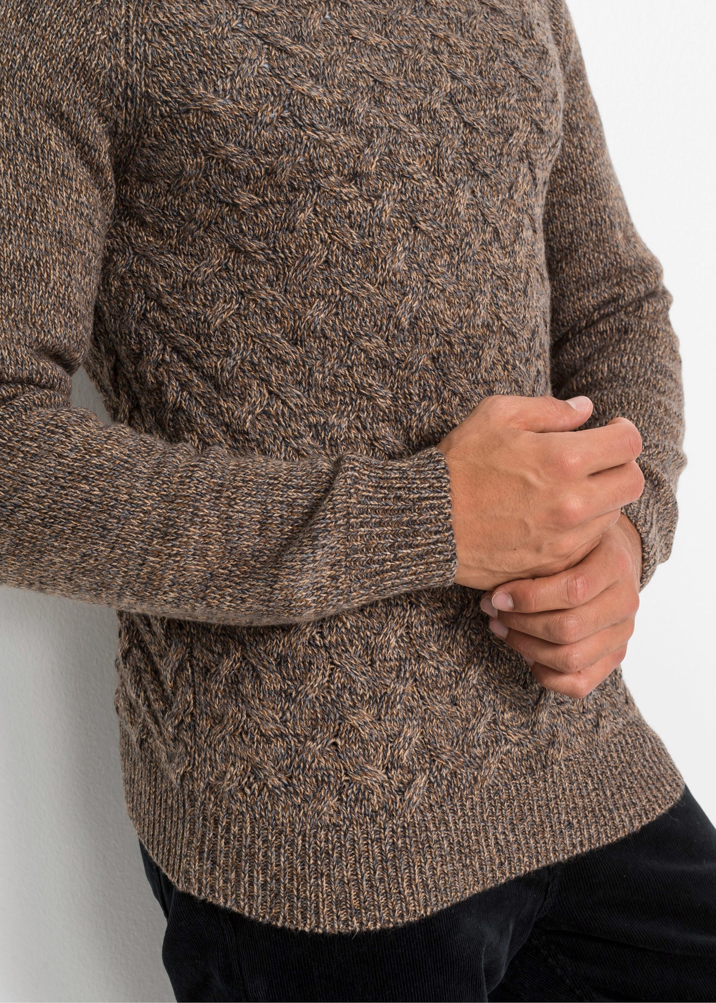 bonprix Strickpullover »Troyer-Pullover mit Wolle«, Troyer-Pullover mit Wolle
