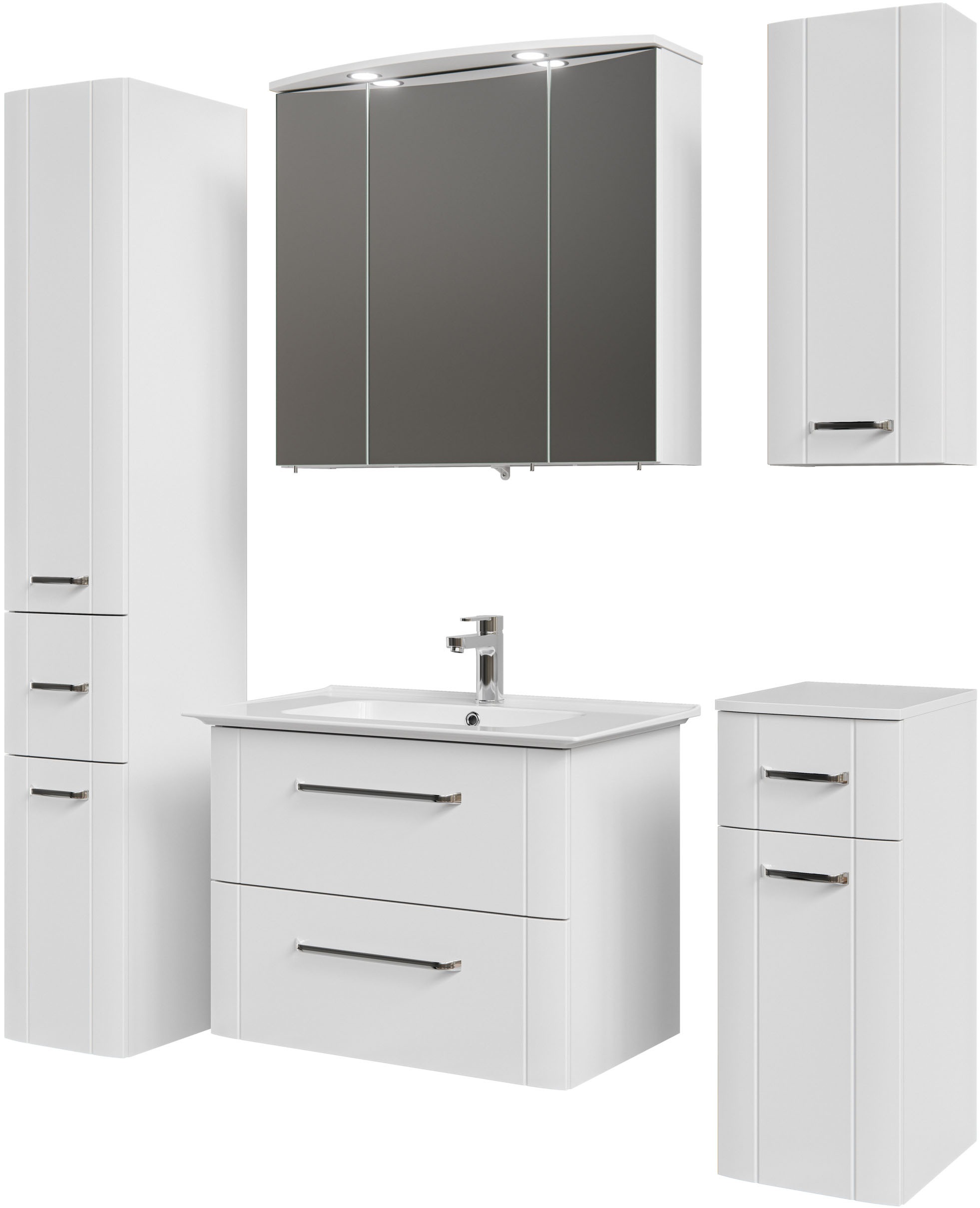 Saphir Badmöbel-Set "Badmöbel-Set Serie 3006 5-teilig Keramik-Waschtisch mi günstig online kaufen