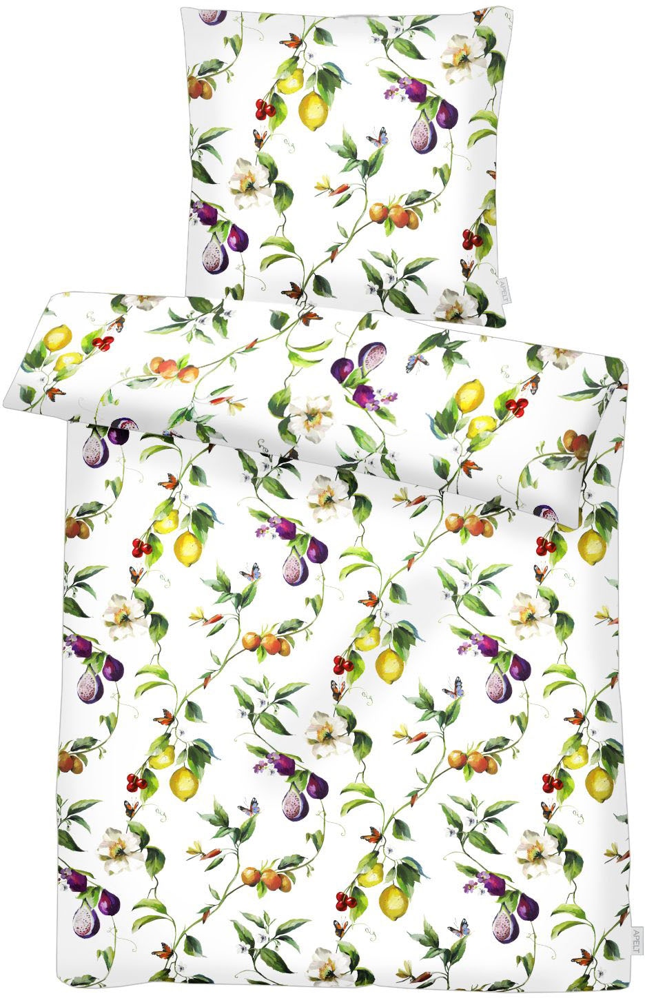 APELT Bettwäsche "Limone Gots" 2 Stk. tlg. Bio-Baumwolle, Pflegeliecht günstig online kaufen